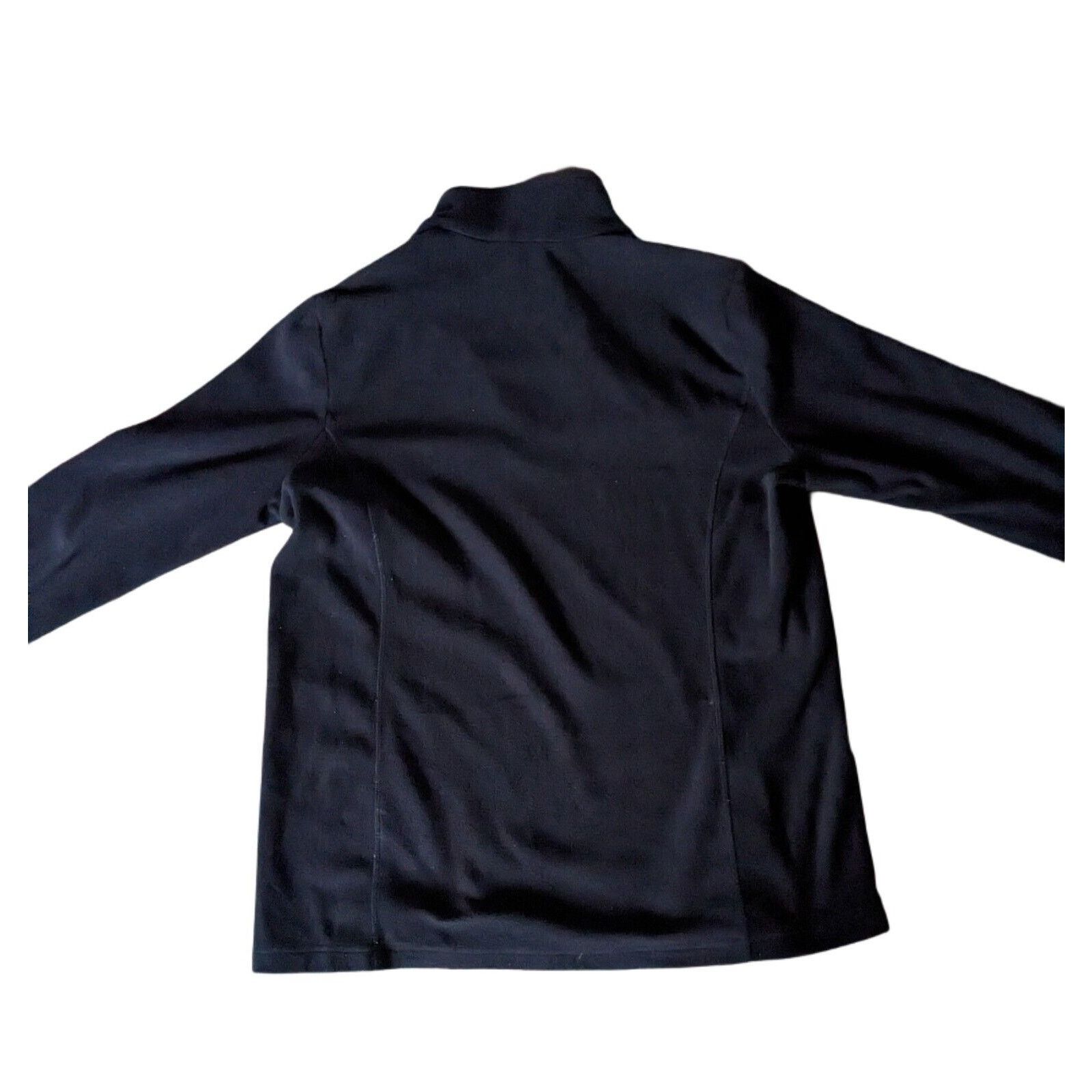 Lands' End Women’s Lands’ End Half Zip Fleece Size Medium Black Size M / US 6-8 / IT 42-44 - 2 Thumbnail