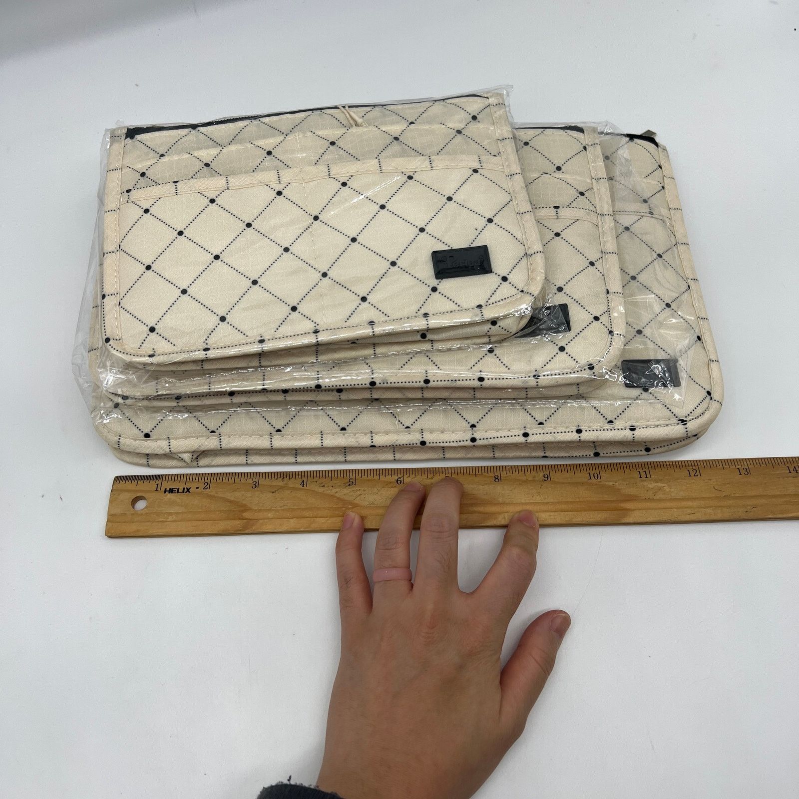 Other Periea Set of 3 Purse Organizers with Gift Bags Black Dots Size ONE SIZE - 7 Thumbnail
