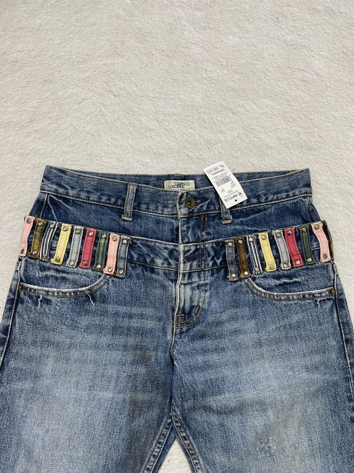 Number (N)ine 2000s Japanese Double Waist Denim Wash Distressed LGB ifsix Size US 29 - 5 Thumbnail