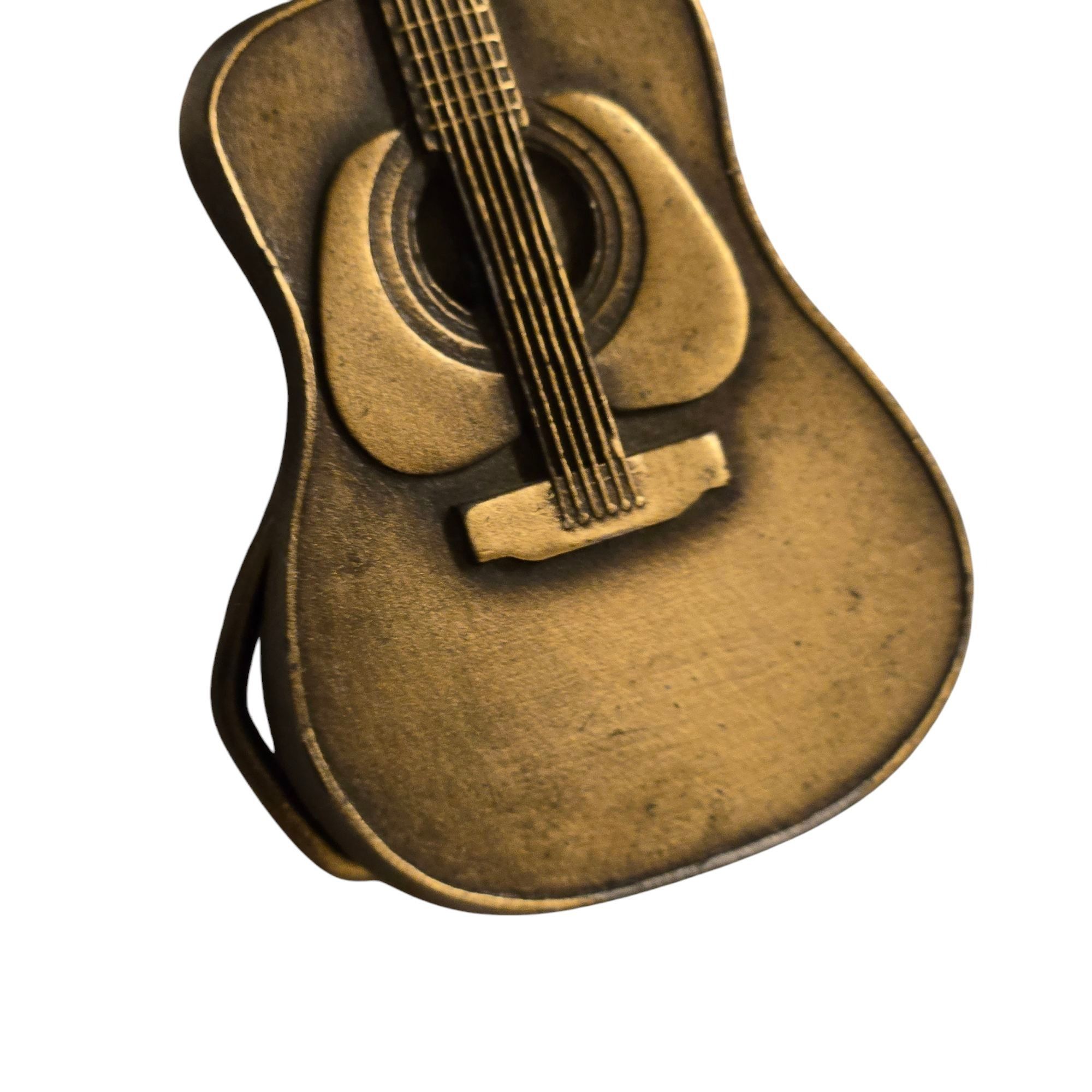 Other Acoustic Guitar Belt Buckle Vintage 1979 Music Musician West Size ONE SIZE - 3 Thumbnail