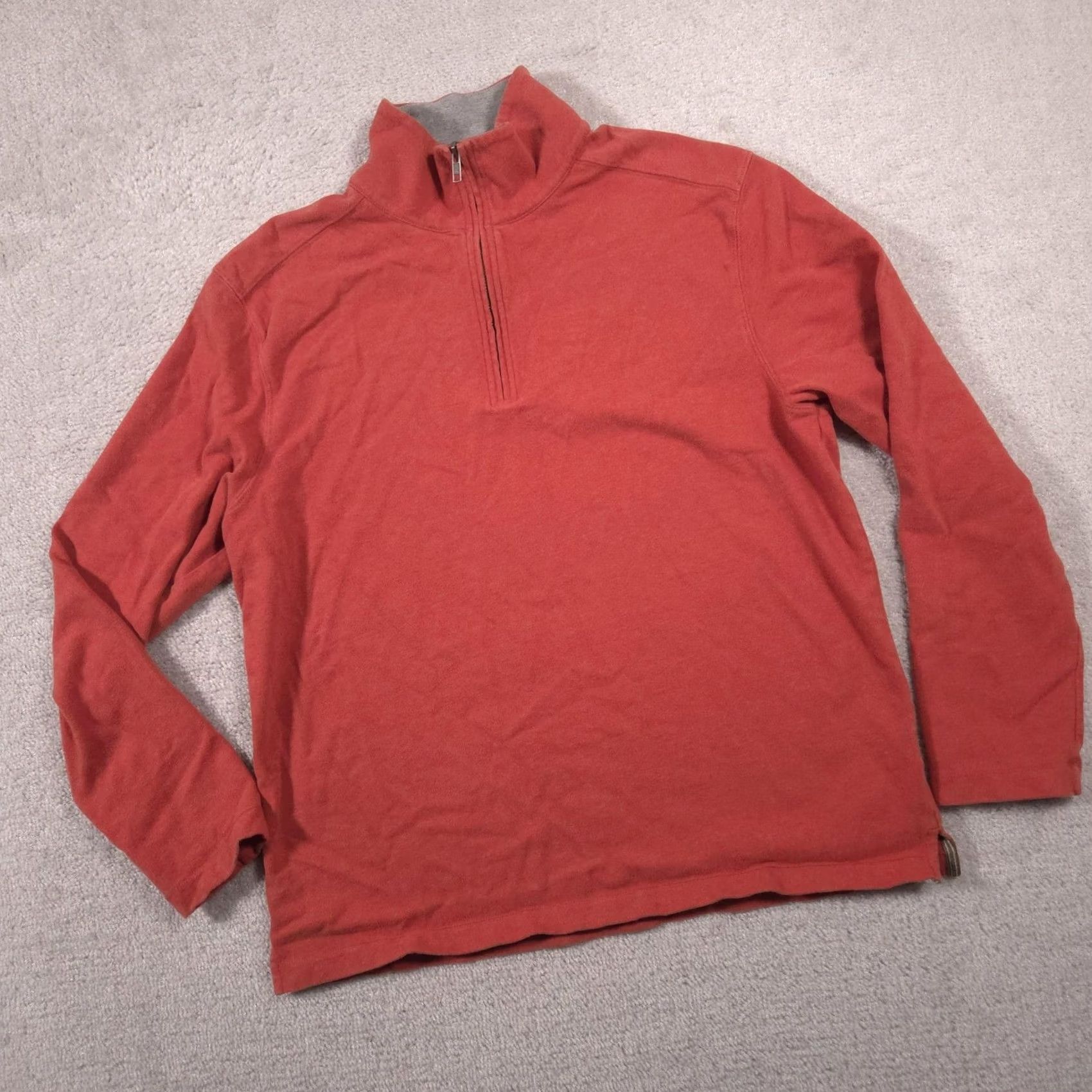 J.Crew J.Crew Sweater Mens L Red 1/4 Zip Mock Neck Cotton Knit Pullover Casual Knitwear Size US L / EU 52-54 / 3 - 3 Thumbnail