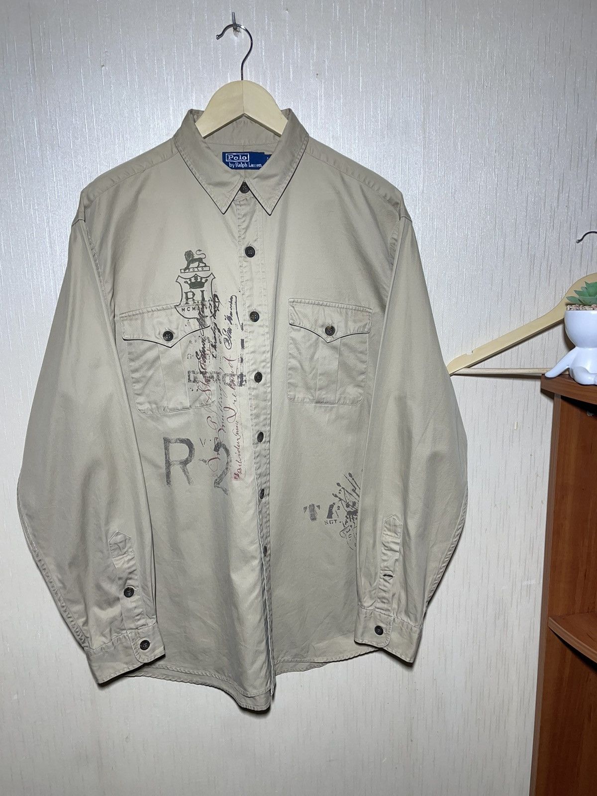 Polo Ralph Lauren × Vintage Polo Ralph Lauren military vintage shirt Size US L / EU 52-54 / 3 - 1 Thumbnail