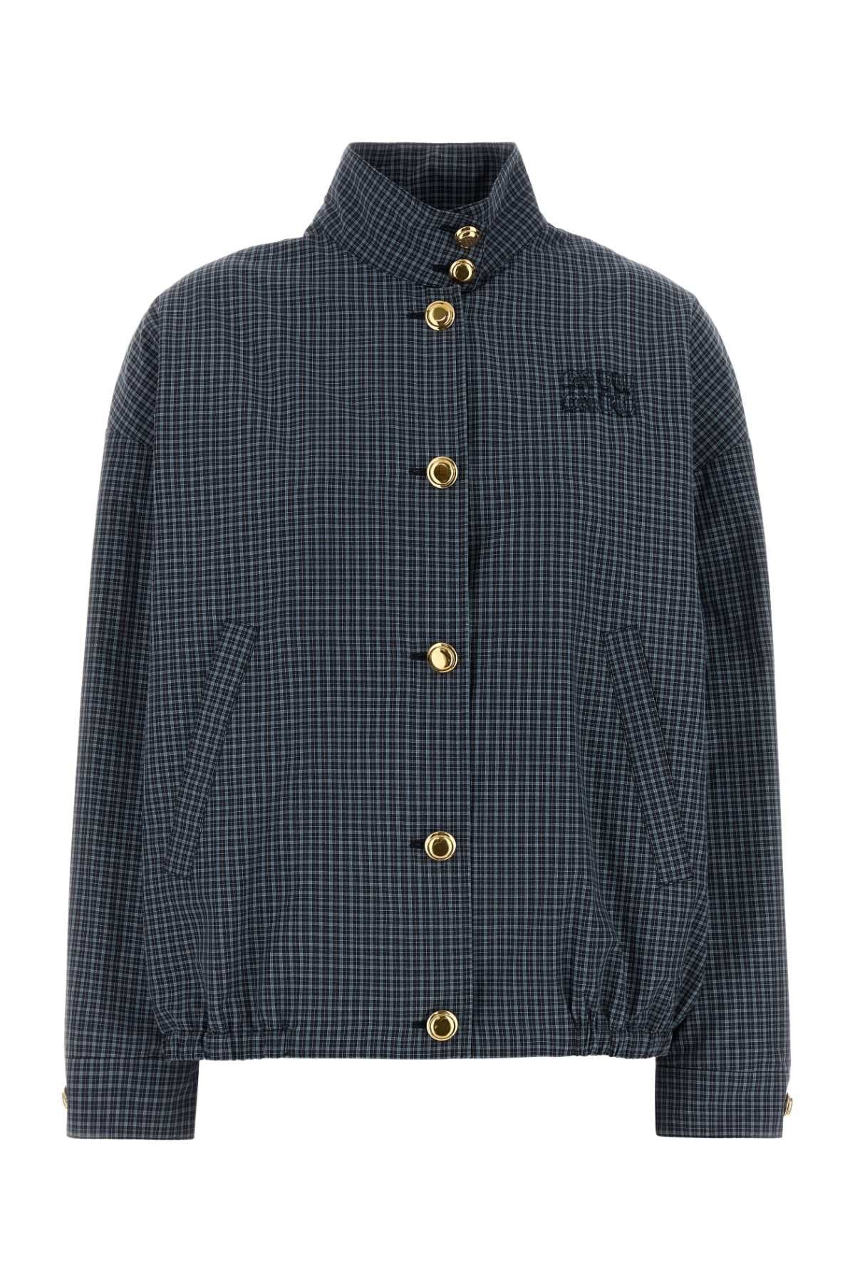 Miu Miu Embroidered Nylon Blend Jacket Size L / US 10 / IT 46 - 1 Thumbnail