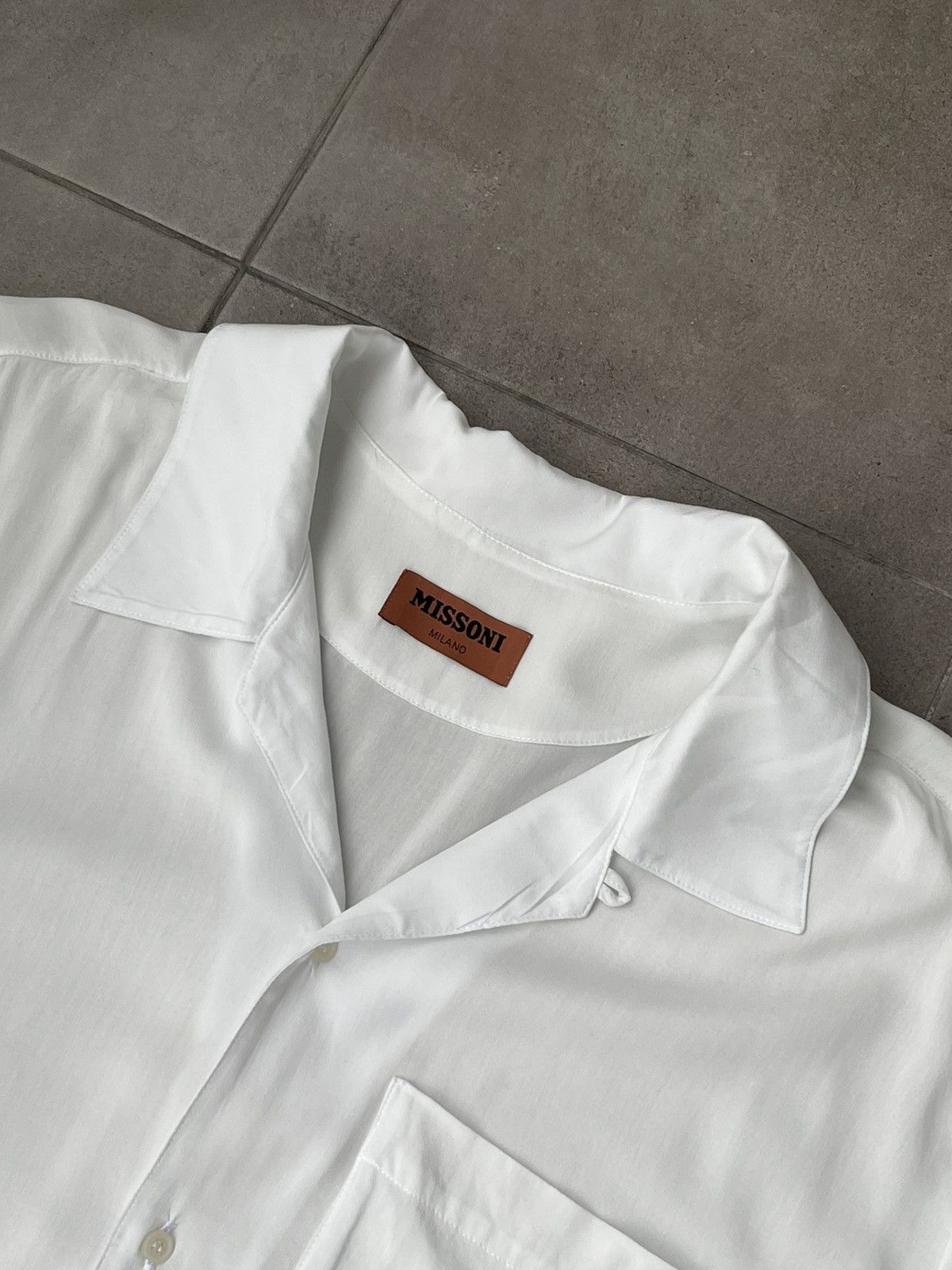 Missoni !DS! FW21 Missoni Bowling Zigzag White Shirt Size US L / EU 52-54 / 3 - 14 Thumbnail