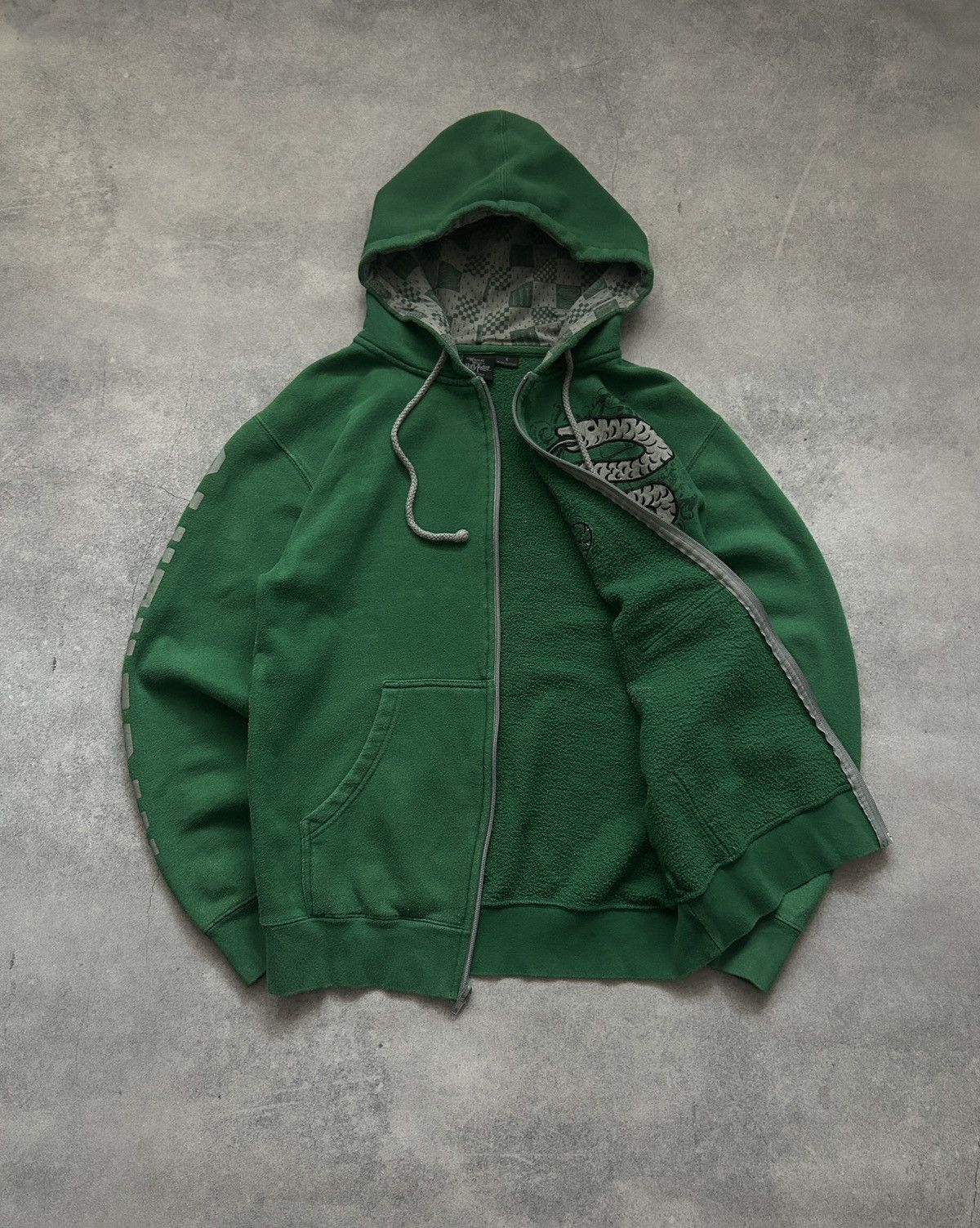 Vintage × Warner Bros Vintage Harry Potter Slyzerin y2k zip-hoodies green mens Size US S / EU 44-46 / 1 - 2 Thumbnail
