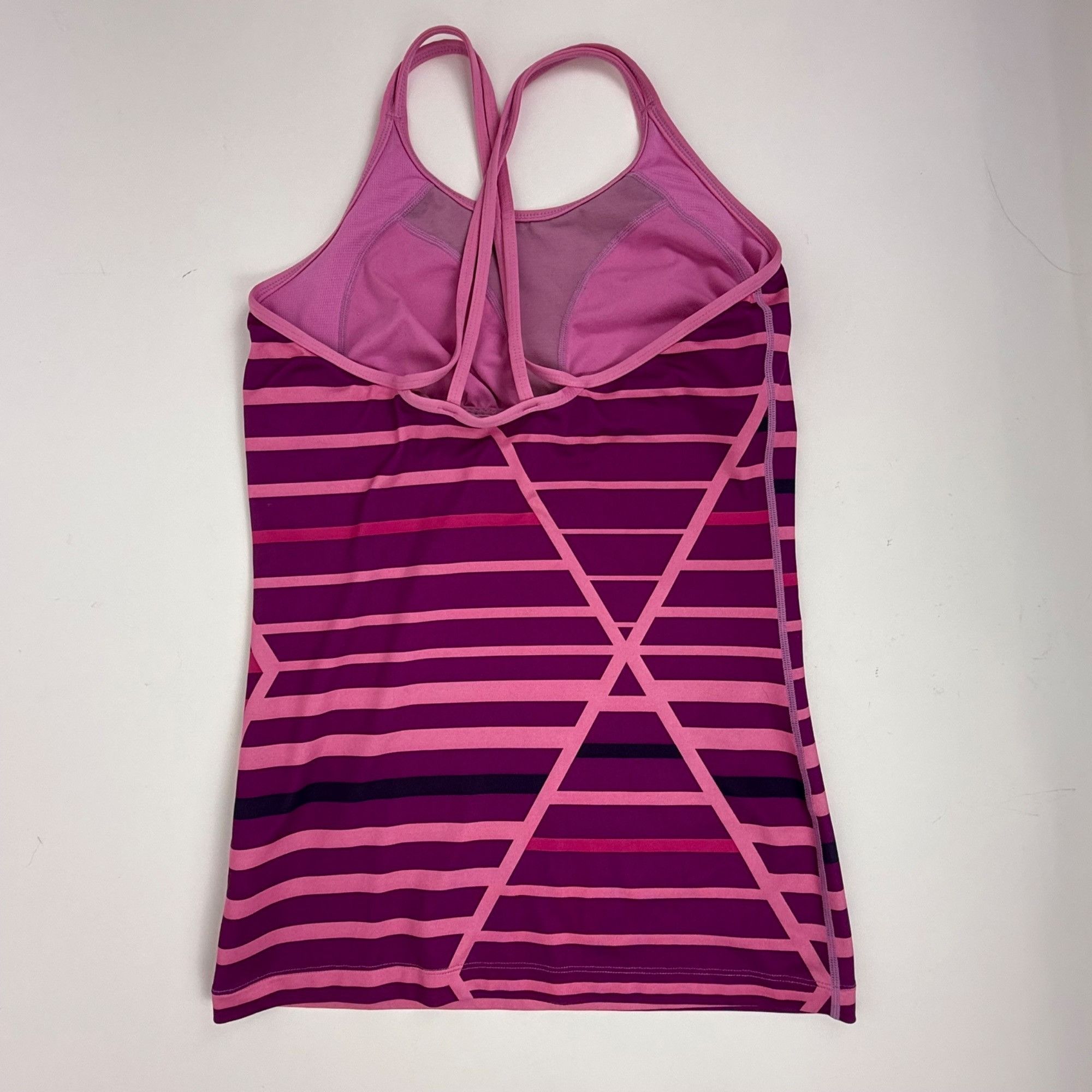 Nike Nike FitDri Women's Athletic Tank Strappy Pink Striped Size Size M / US 6-8 / IT 42-44 - 2 Thumbnail