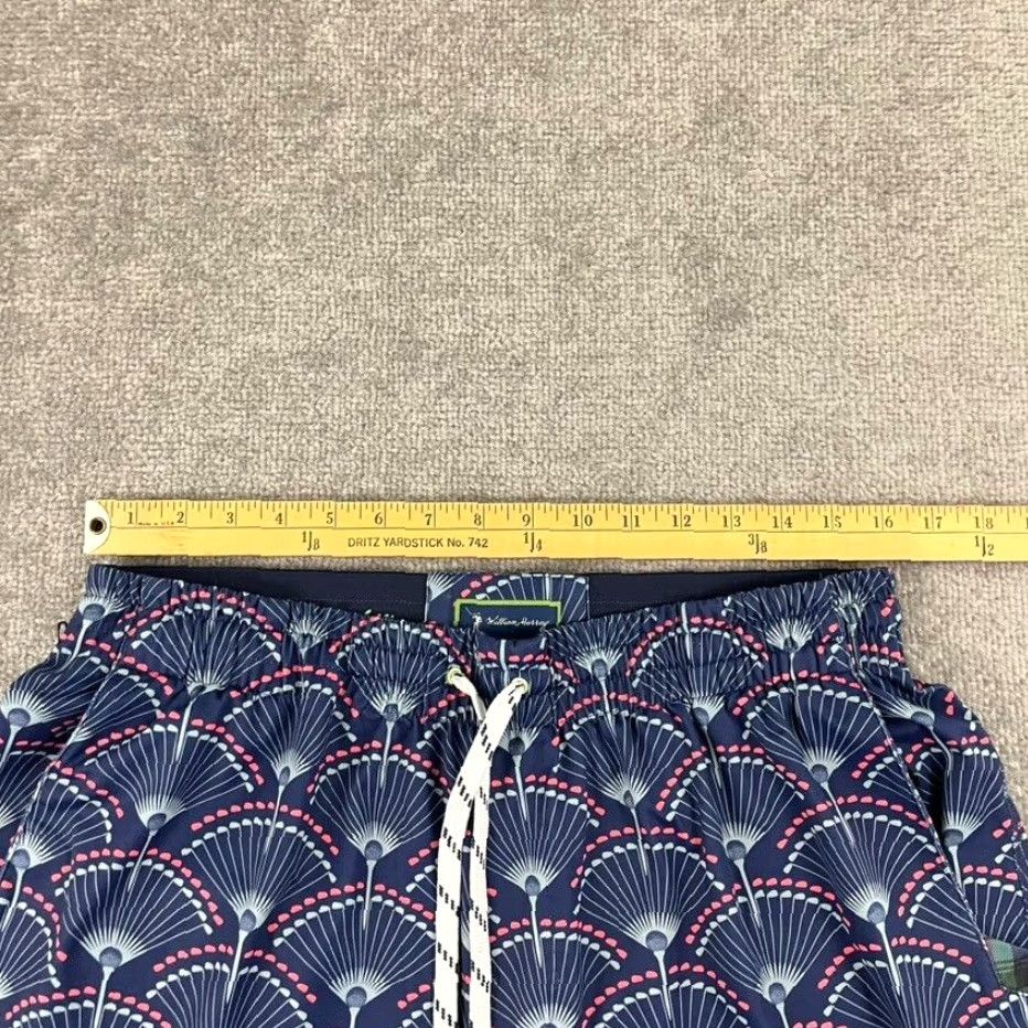 Vintage WILLIAM MURRAY Shorts Mens Large x 8.5" Lined Blue Golf Ball Clubs Geometric Gym Shirt? Size US 33 - 4 Thumbnail