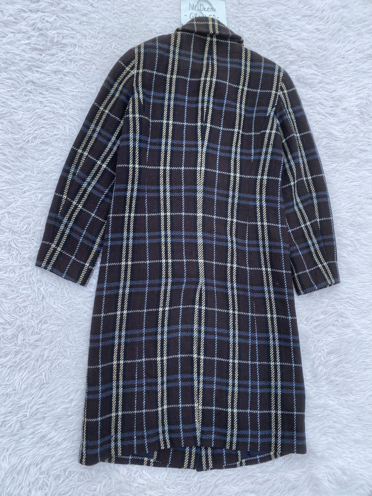 Burberry Rare Vintage Burberry Wool Checkered Long Coat/ Jacket Size 34R - 20 Thumbnail