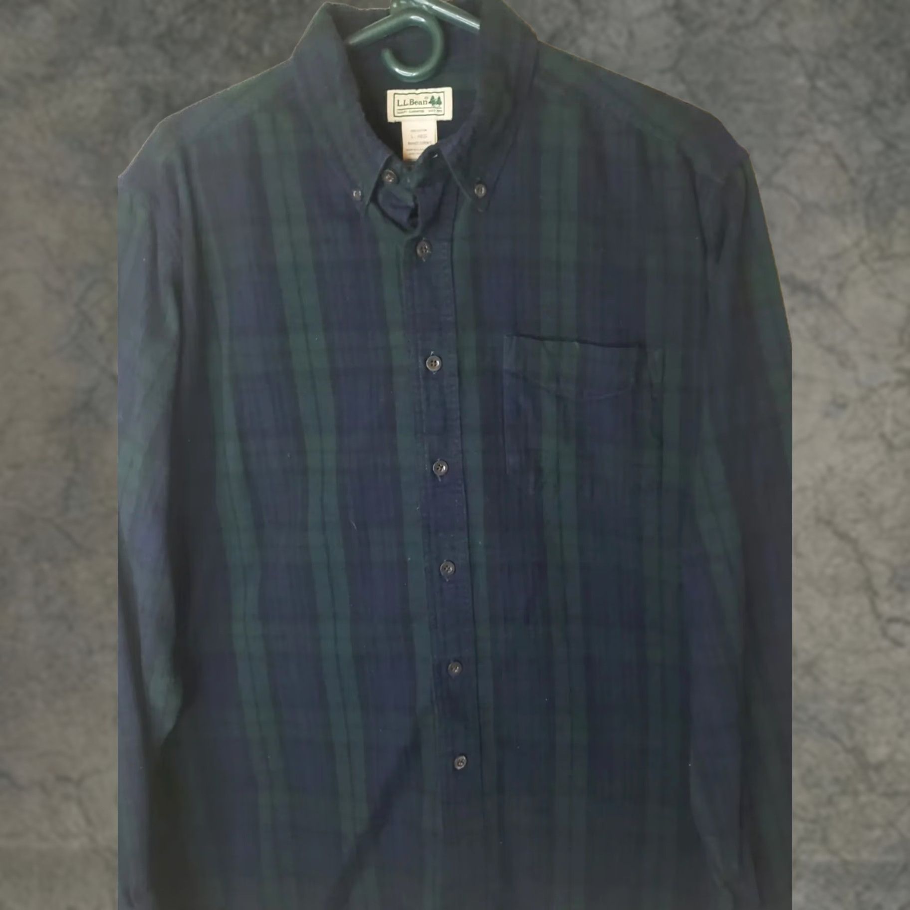 Vintage L.L.Bean Flannel Plaid Long Sleeve Button-Up Mens L Reg Blue Green Shirt Size US L / EU 52-54 / 3 - 1 Thumbnail