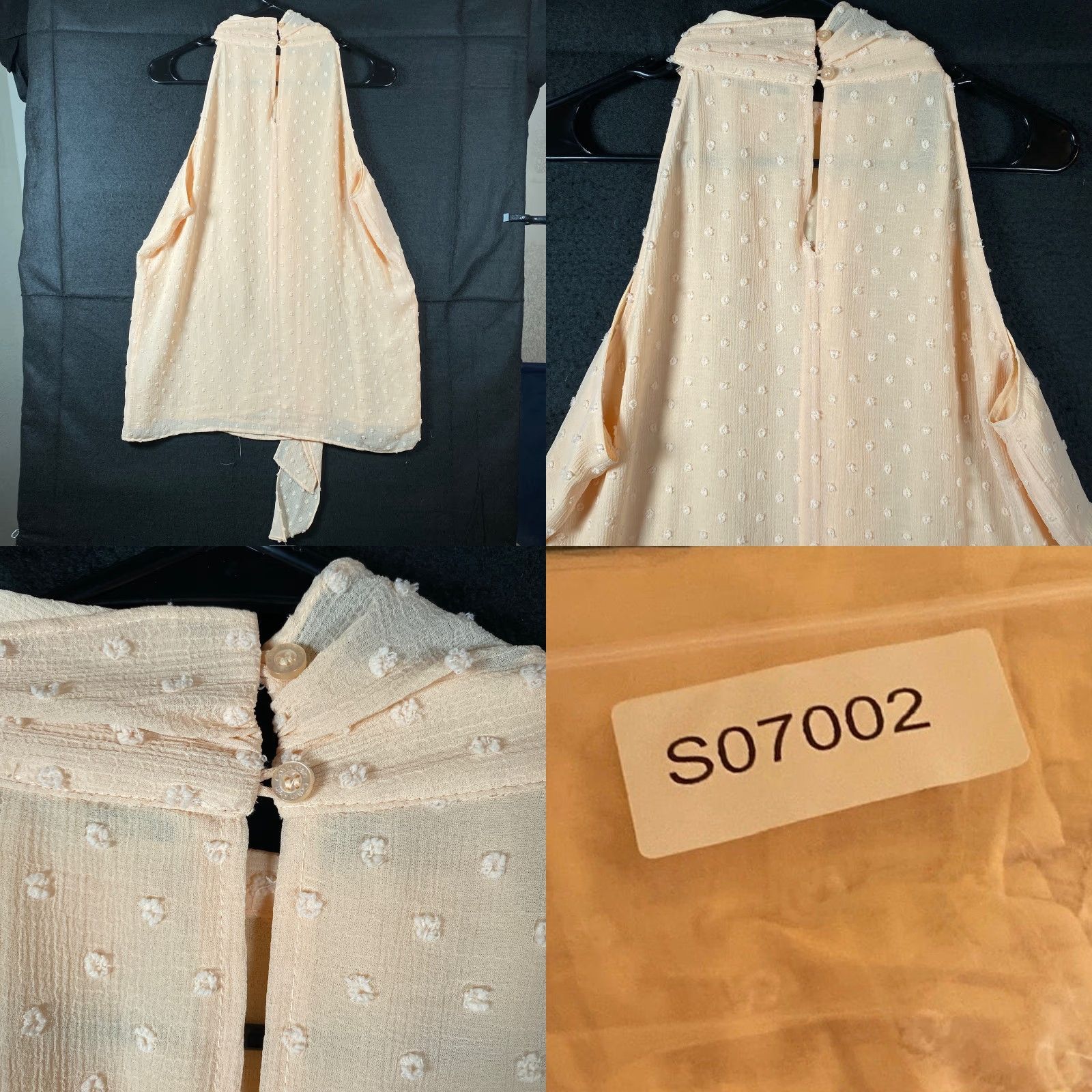 Calvin Klein Calvin Klein Womens Blouse Tank Yellow Mock Neck Front Tie Polyester M Sleeveless Regular Size M / US 6-8 / IT 42-44 - 8 Thumbnail