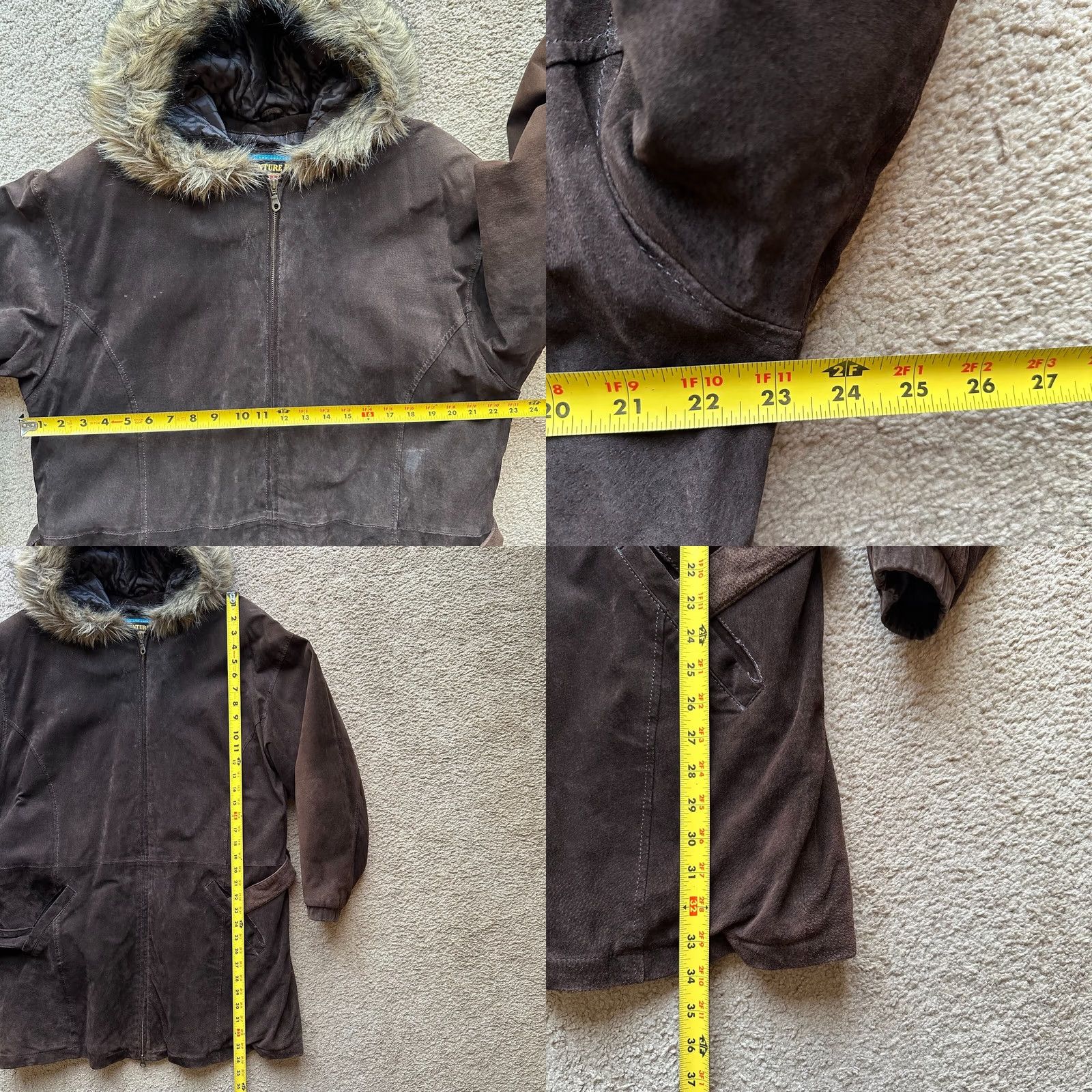 Vintage VINTAGE Wilsons Adventure Bound Leather Parka Jacket Mens Large Dark Brown Belted Zip Size US L / EU 52-54 / 3 - 8 Thumbnail