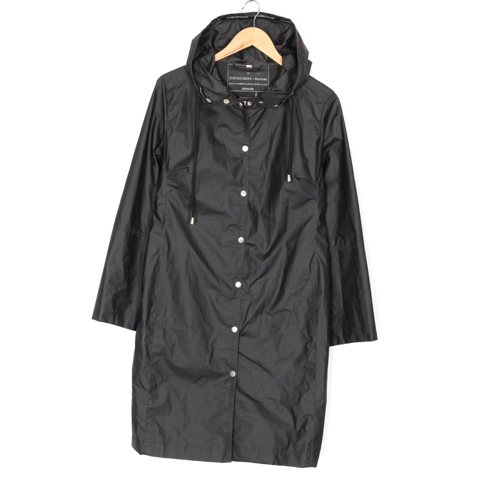 Ilse Jacobsen ILSE JACOBSEN HORNBAEK Raincoat Jacket Women XS Hooded Waterproof MJ5225 Jacket Size XS / US 0-2 / IT 36-38 - 2 Thumbnail