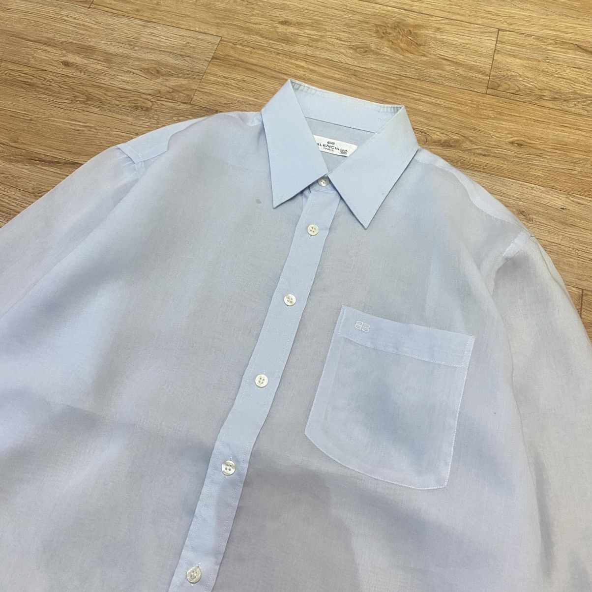 Balenciaga 1990s Vintage Balenciaga Button Up Shirt Size US L / EU 52-54 / 3 - 3 Thumbnail