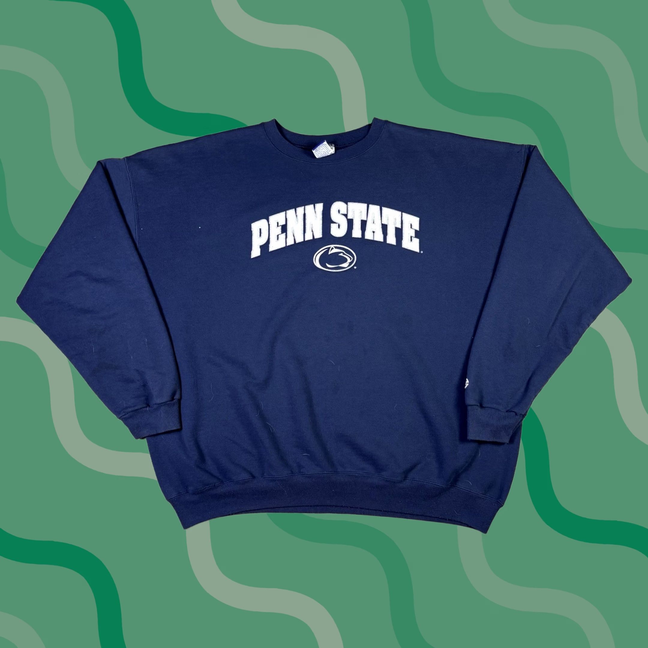 Champion VINTAGE Champion Penn State University Blue Pullover Sweatshirt Mens 2XL Size 2XL Blue 90s Football Reverse Weave Size US XXL / EU 58 / 5 - 1 Thumbnail