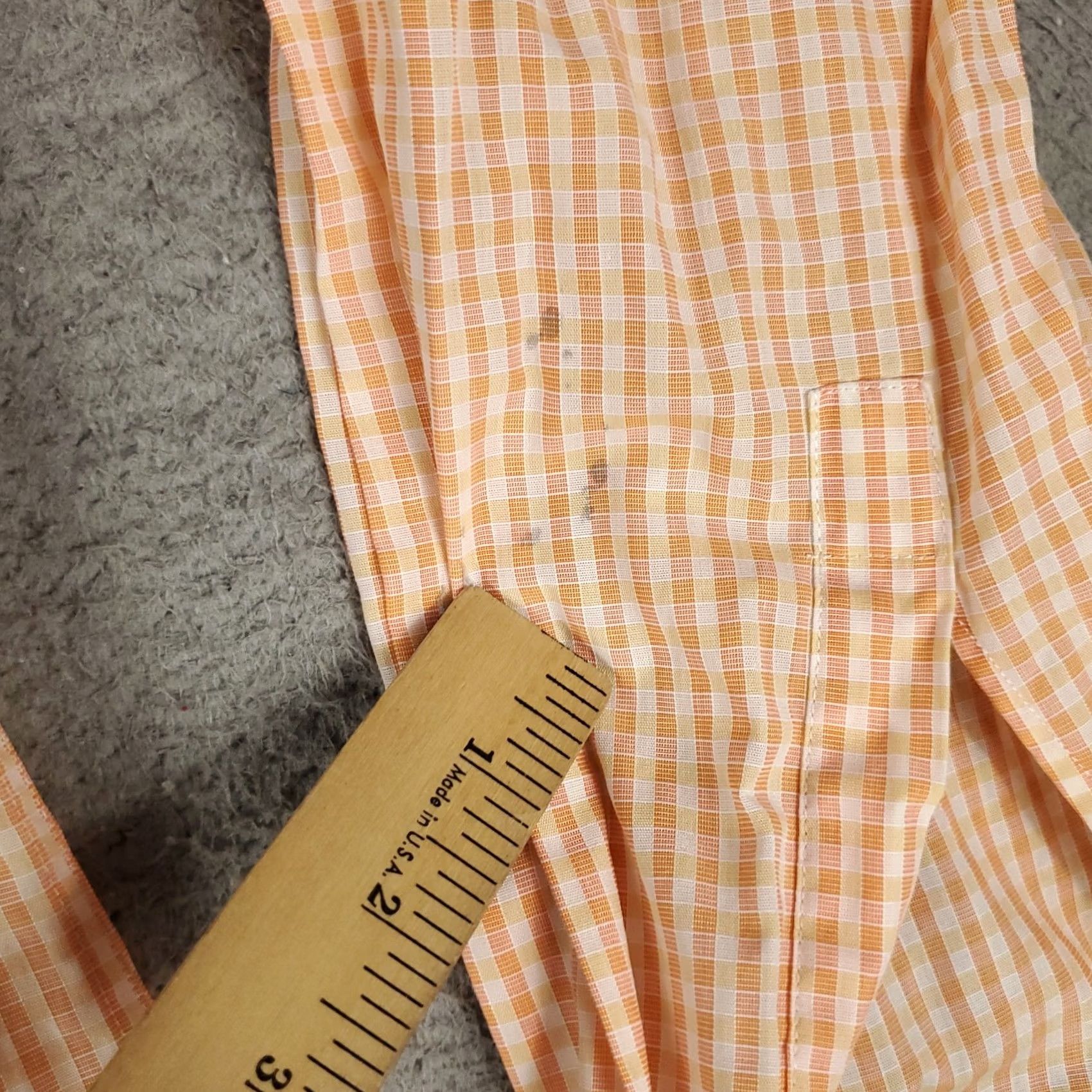 Paul Smith Paul Smith Shirt Mens 15.5 Orange Check Dress Button Collar Cuff Vintage: No Men’s Regular Long Sleeve Size 42R - 3 Thumbnail