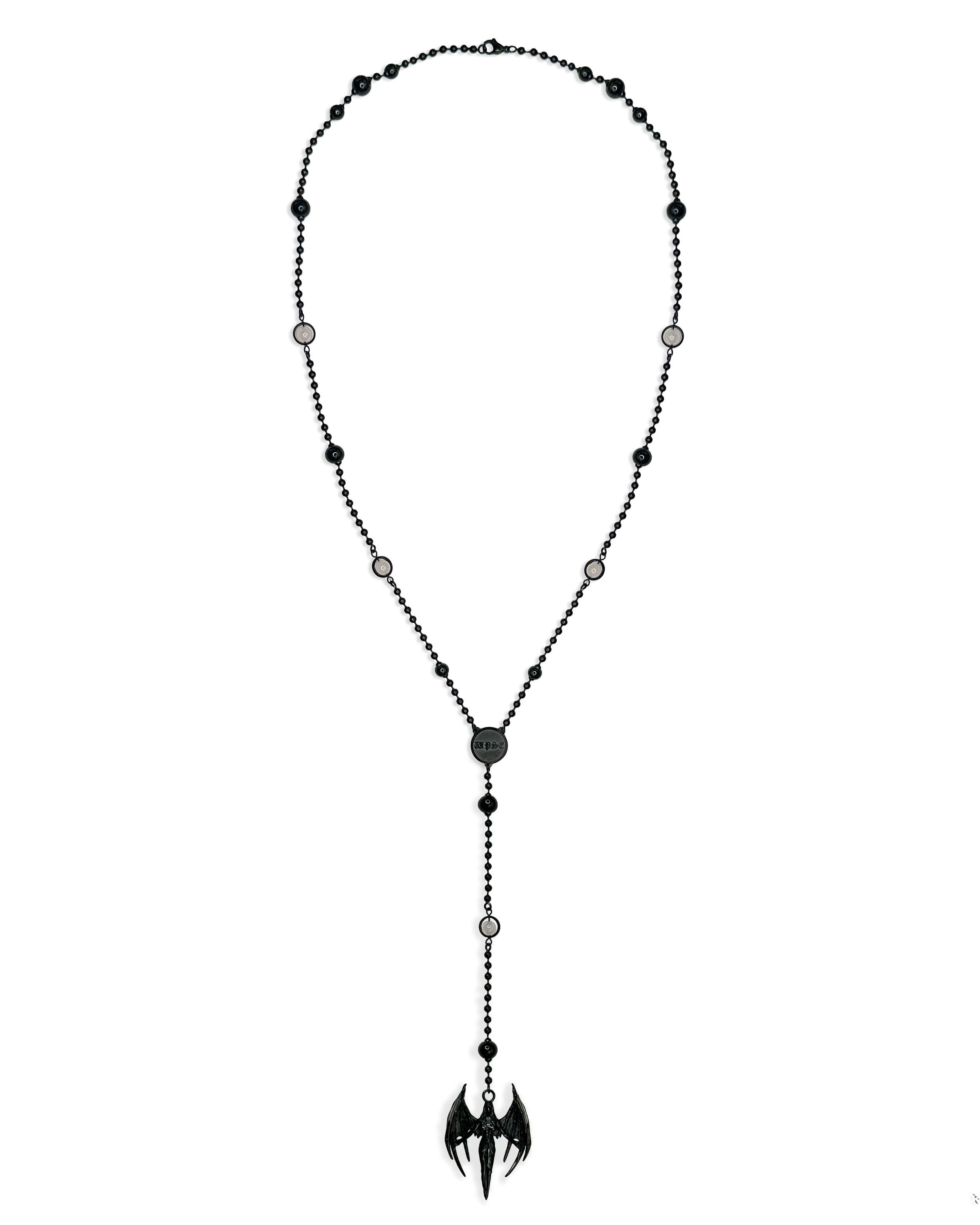 Copes Wicca Phase Fallen Angel Rosary - Black Gunmetal Size ONE SIZE - 3 Thumbnail