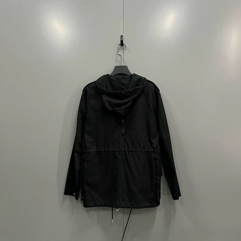 Yves Saint Laurent saint Laurent Black Double Chain Hooded Windbreaker 2501-Ne Size US S / EU 44-46 / 1 - 2 Thumbnail