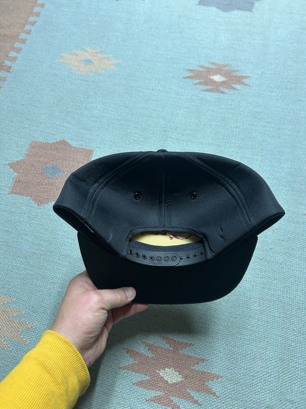 Vintage Vtg SnapBack hat con Agra Berger and company farm black red Size ONE SIZE - 4 Thumbnail
