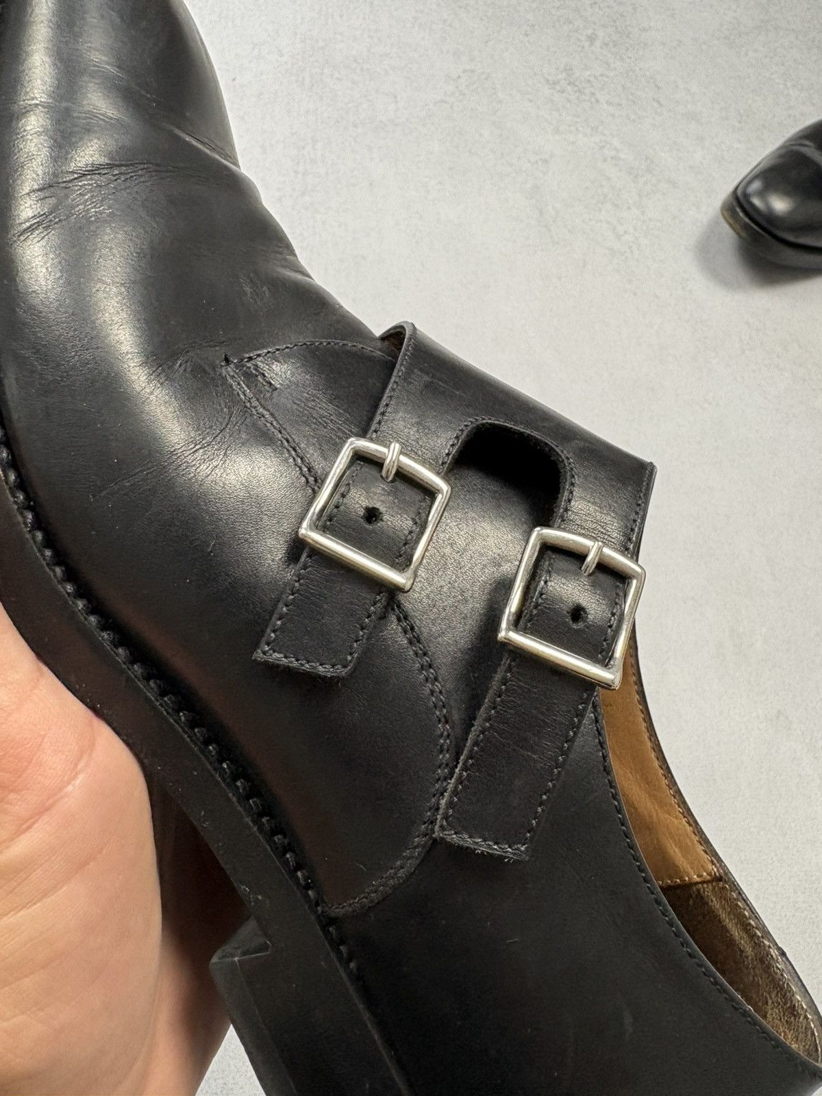 Franceschetti Franceschetti Black Leather Double Monk Strap Shoes Size US 8 / EU 41 - 17 Thumbnail