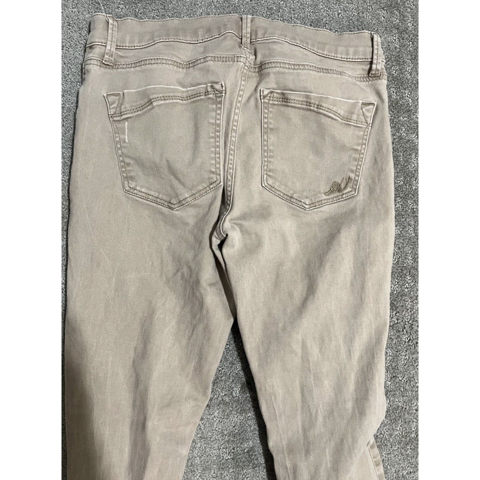 Express VINTAGE Express Ankle Leggings Jeans 4 Beige Stretch Bohemian Womens Size 27" / US 4 / IT 40 - 2 Thumbnail