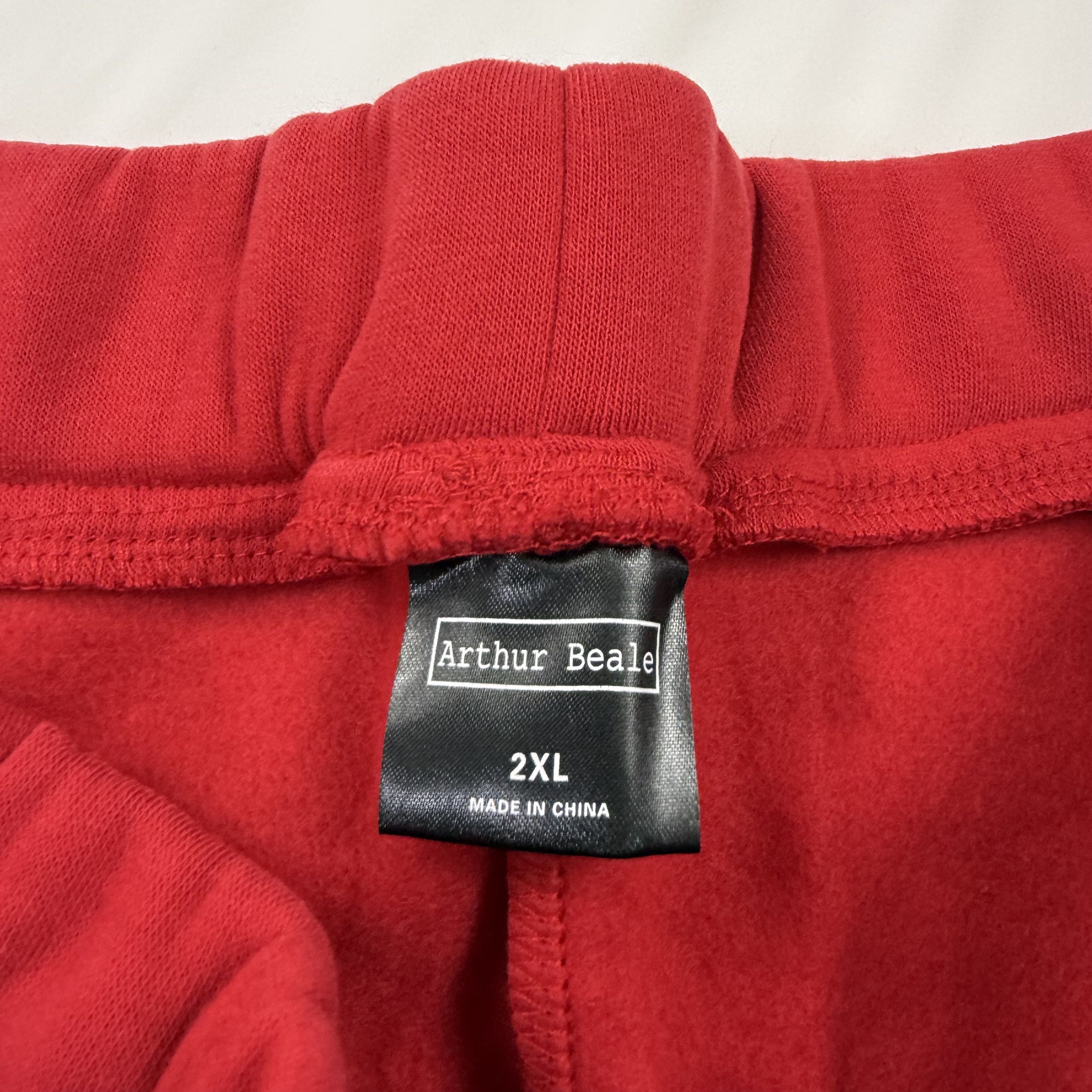 Other Arthur Beale Mens Red Sweat Shorts Elastic Drawstring 2XL Size US 36 / EU 52 - 6 Thumbnail
