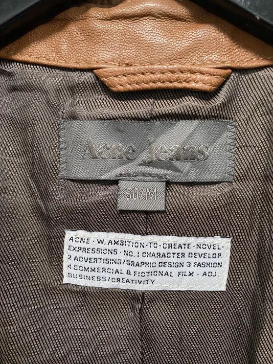 Acne Studios ACNE JEANS (ACNE STUDIOS) LEATHER JACKET Size US M / EU 48-50 / 2 - 4 Thumbnail