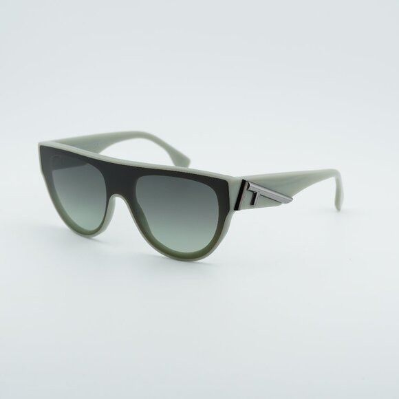 Fendi Fendi FE40150I 95P Sunglasses Shiny Green Shield Frame Size ONE SIZE - 1 Thumbnail