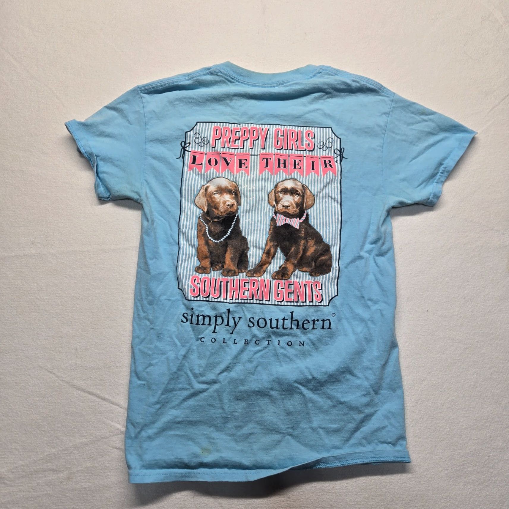 Vintage Simply Southern Shirt Girls Love Their Southern Gents Blue Tee Adult Women's S Size S / US 4 / IT 40 - 8 Thumbnail