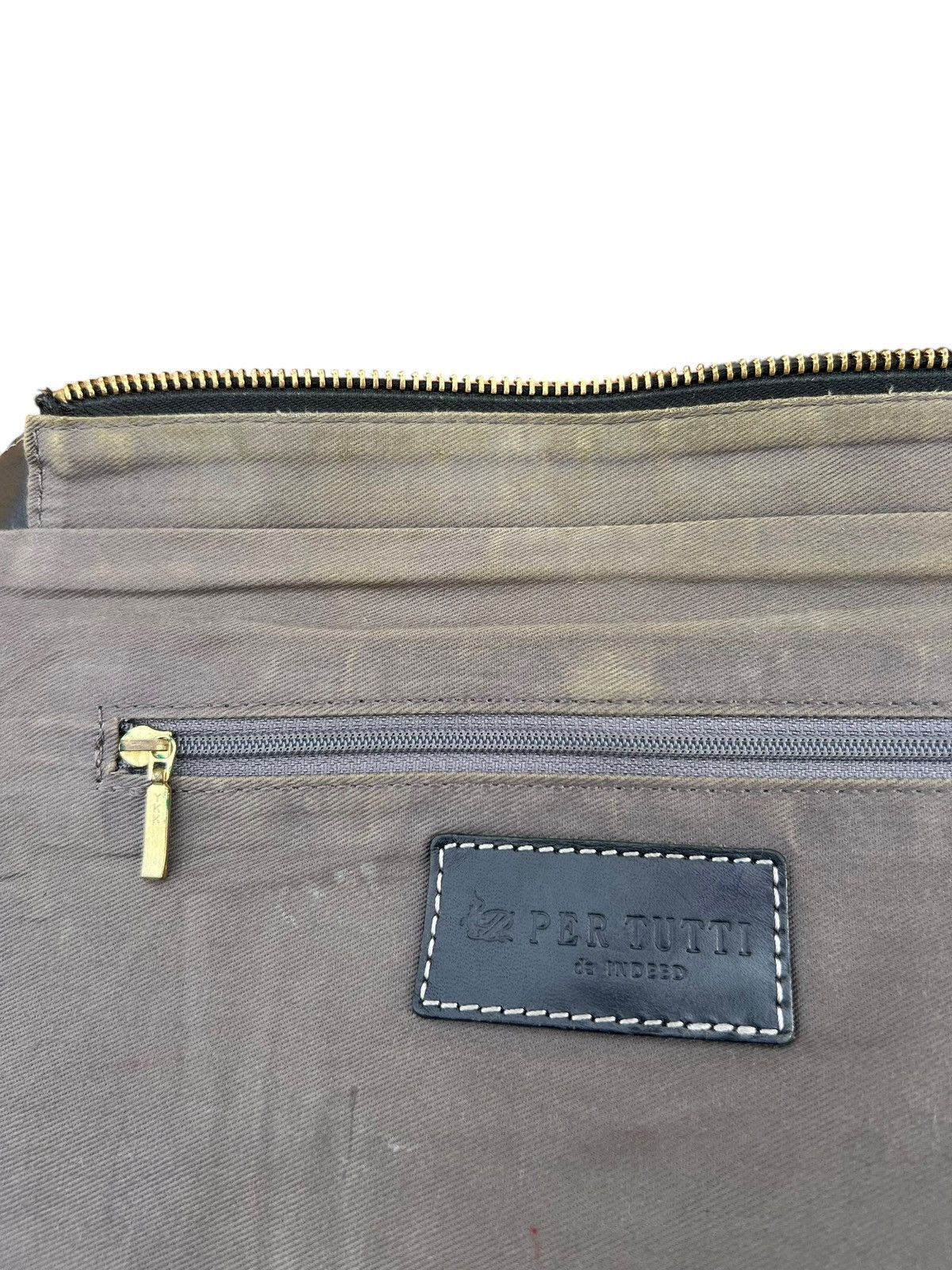 Leather Indeed Per Tutti Japan Black Patina Leather Bag Sling Size ONE SIZE - 24 Thumbnail