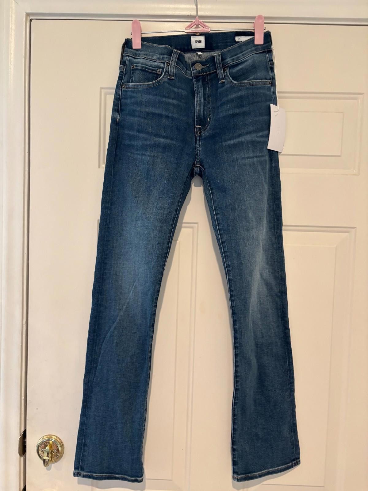 Edwin Women's Edwin straight leg stretchy jeans sz 24 #185 Size 24" / US 00 / IT 34 - 1 Thumbnail