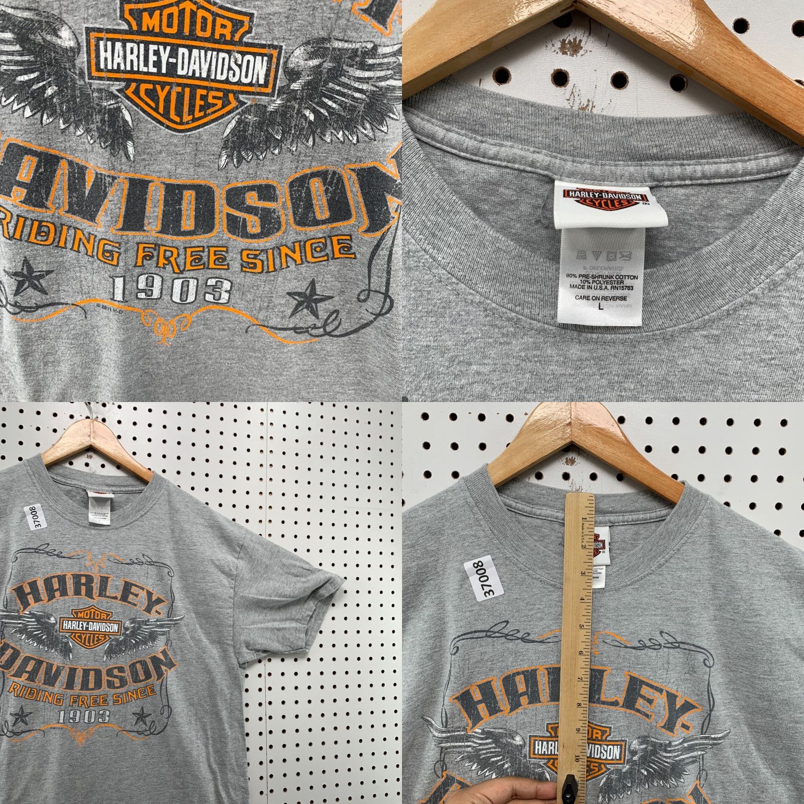 Harley Davidson Harley-Davidson Motorcycle Shirt Mens Large Gray Chicago Tinley Park 21x28 Size US L / EU 52-54 / 3 - 8 Thumbnail