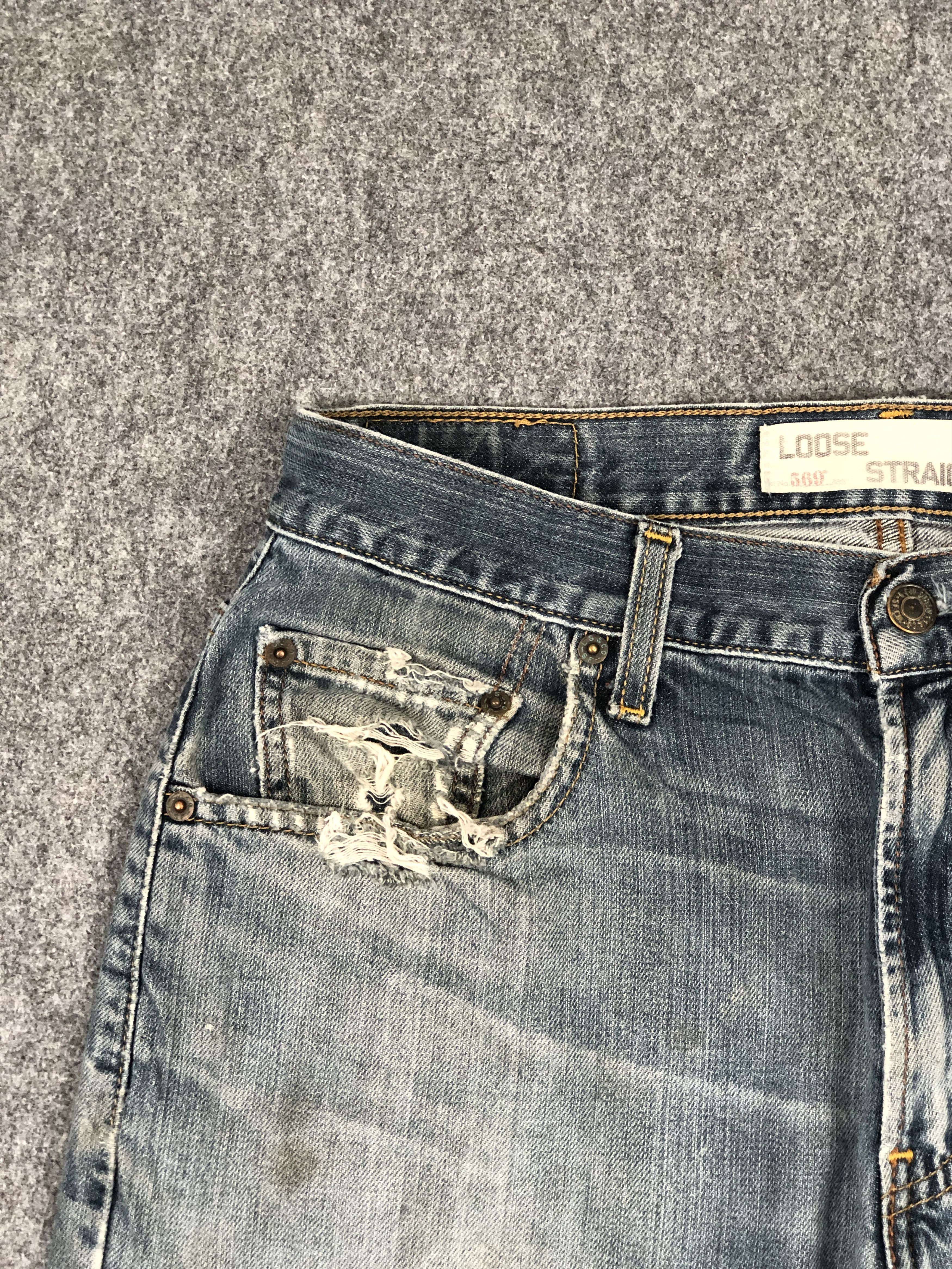 Levi's Distressed Vintage Levis 569 Faded Jeans DP2357 Size US 29 - 10 Thumbnail