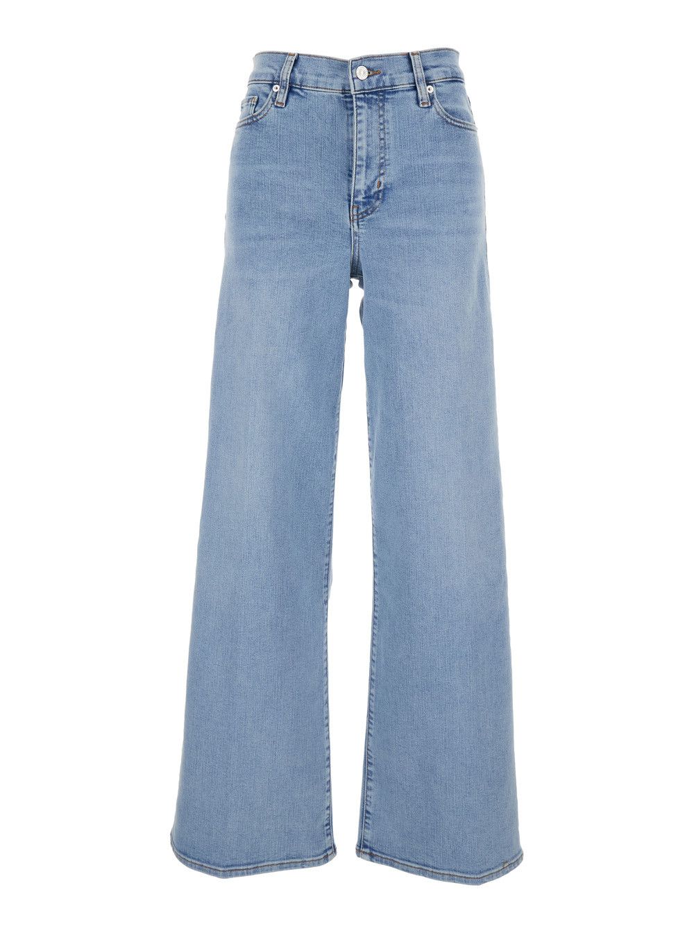 Frame Jeans 'Le Slim Palazzo' with Wide Leg and Belt Loops in Blue Denim for Women Size 26" / US 2 / IT 38 - 1 Thumbnail
