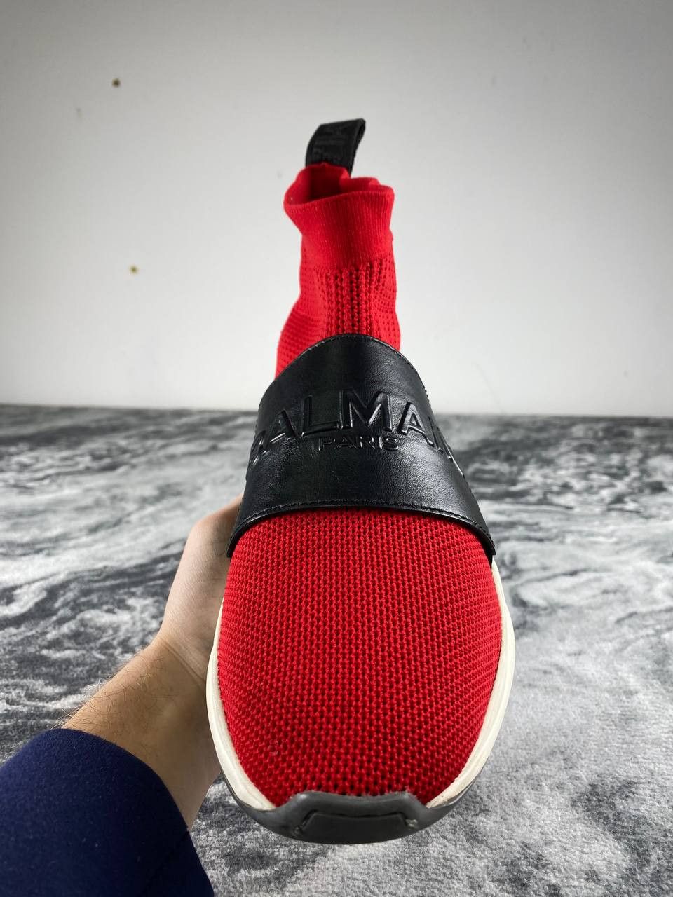 Balmain Balmain Cameron Runner High-Top Sneakers Men Size 9 Red Size US 9 / EU 42 - 10 Thumbnail