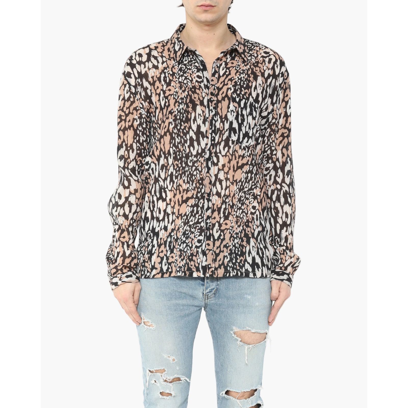 Saint Laurent Paris Leo Silk Shirt Size US XS / EU 42 / 0 - 1 Thumbnail