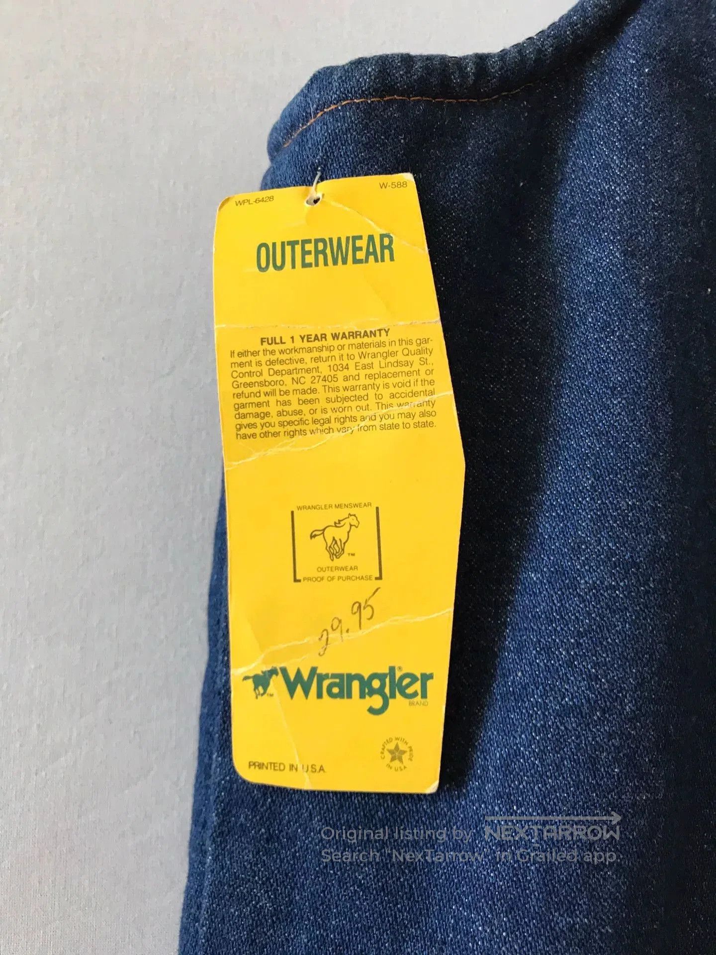 Wrangler 80s Wrangler Sherpa Lined Denim Vest. Size US XL / EU 56 / 4 - 8 Thumbnail