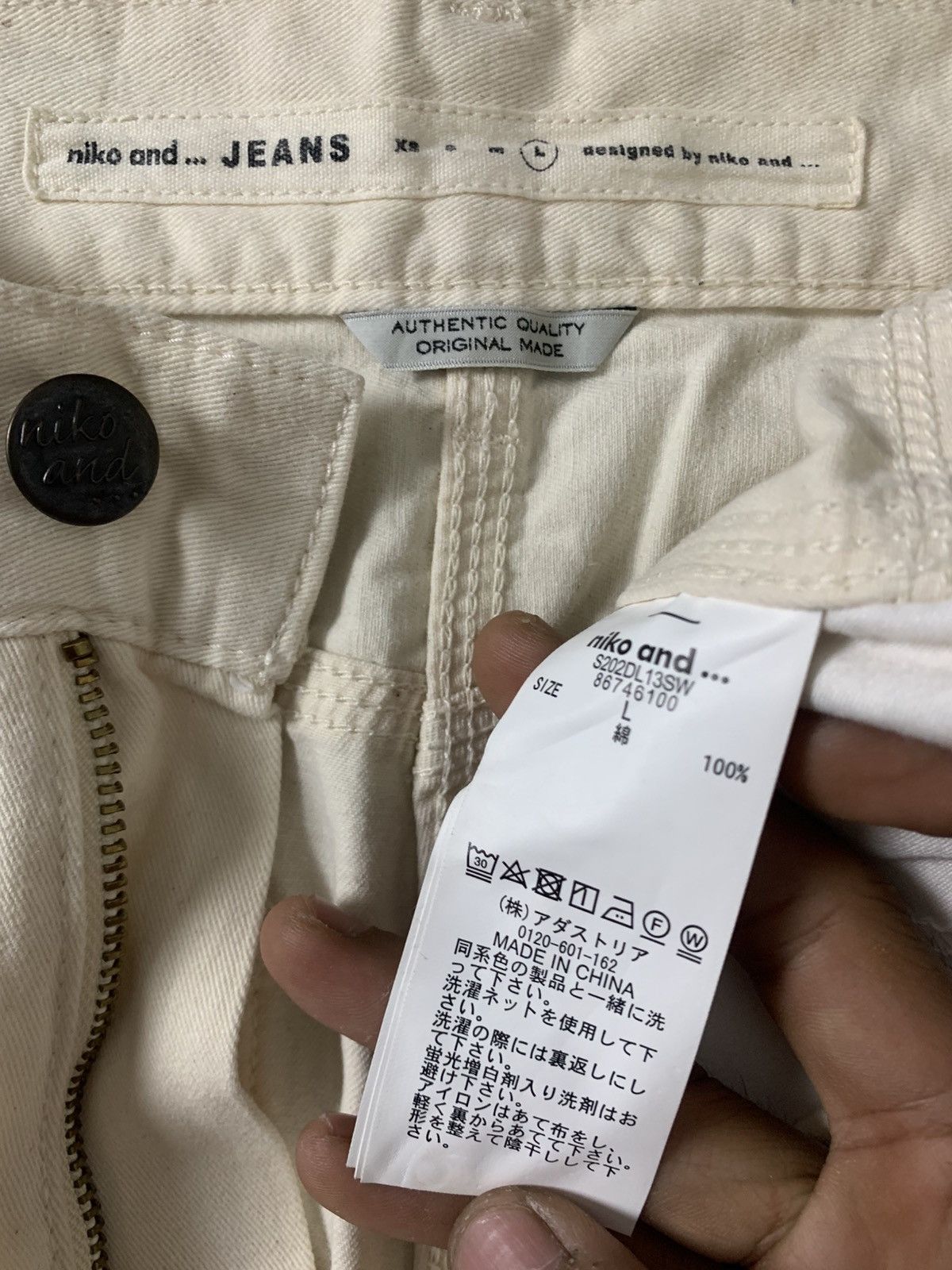 Vintage Vintage White 'Niko and Jeans' Regular Fit Carpenterpants Size US 32 / EU 48 - 7 Thumbnail