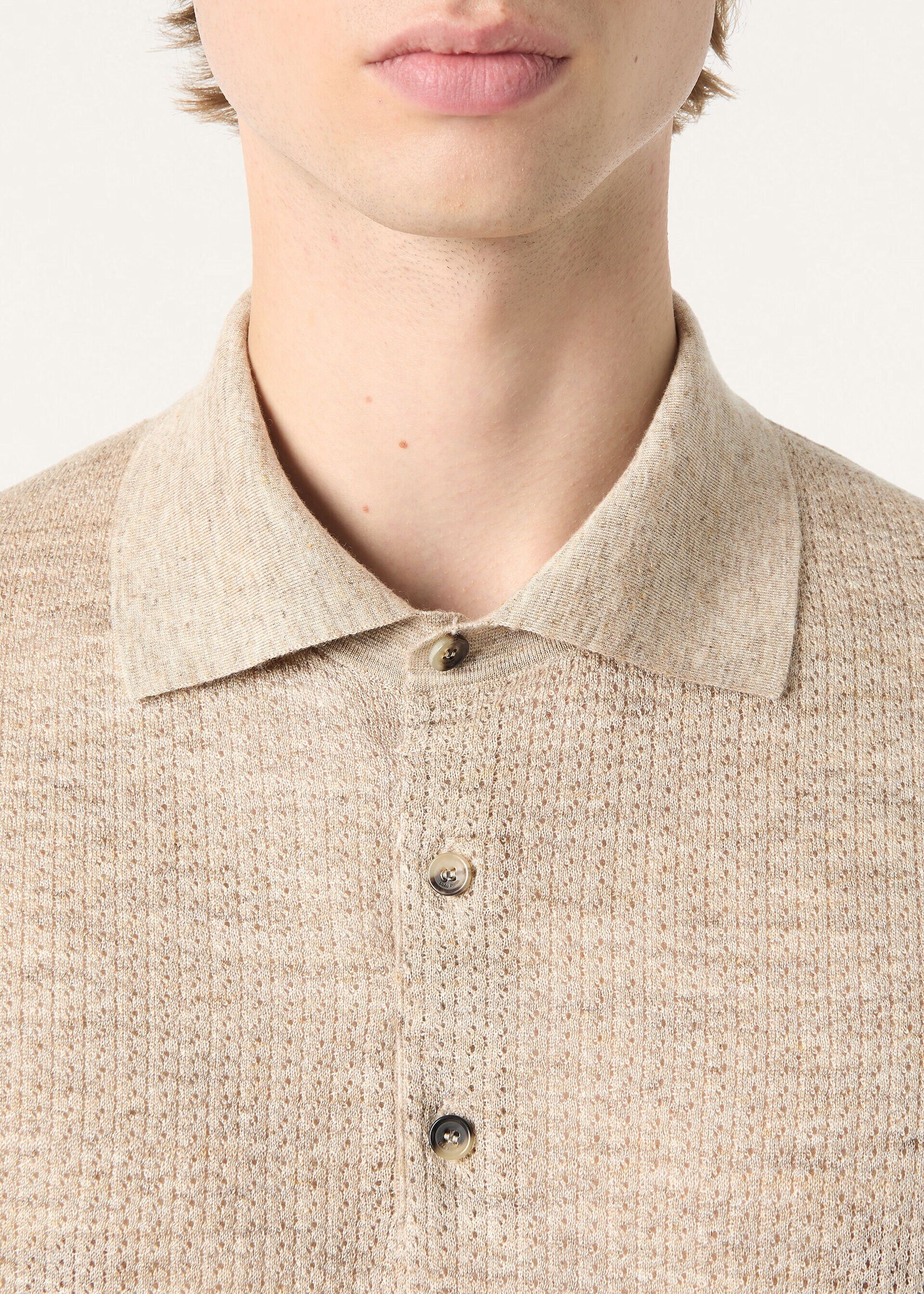 Loro Piana os11x0226 FAQ4529 Chestnut Polo Shirt in Hemp Seeds Size US S / EU 44-46 / 1 - 3 Thumbnail