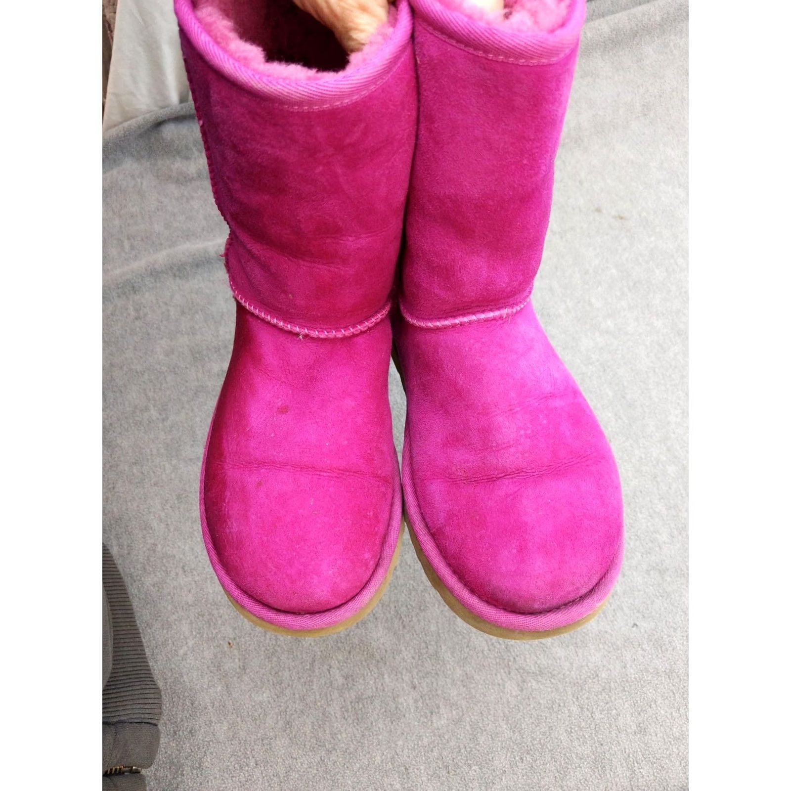 Ugg UGG Womens Boots Pink Suede Mid-Calf Shearling Pull On Winter 6 37 4 (UK) 1016223 Size US 6 / IT 36 - 3 Thumbnail