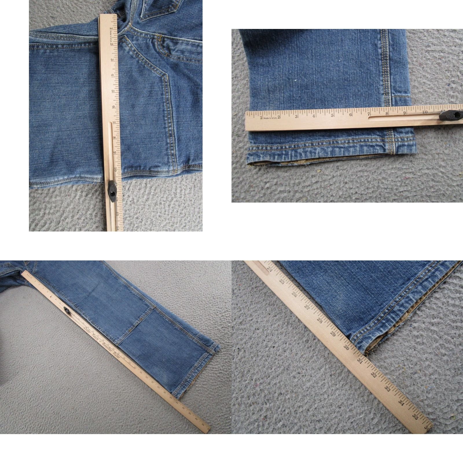 Doublet Duluth Jeans Womens Blue Double Knee Flex Denim Carpenter Size 14x31尺 Size 36" / US 14 / IT 50 - 8 Thumbnail