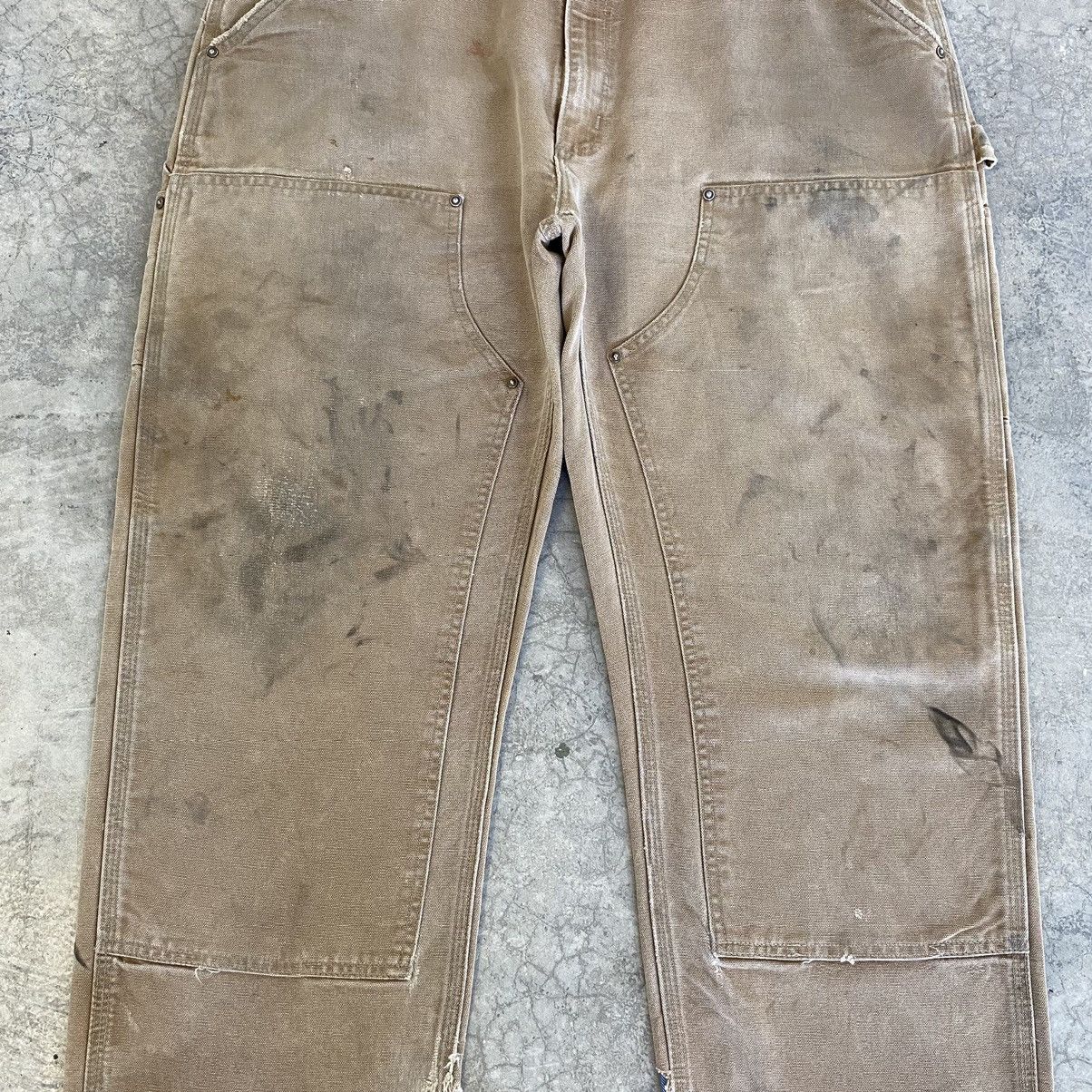 Carhartt VTG Carhartt Double Knee Faded Dirty Carpenter Pants Size US 38 / EU 54 - 5 Thumbnail