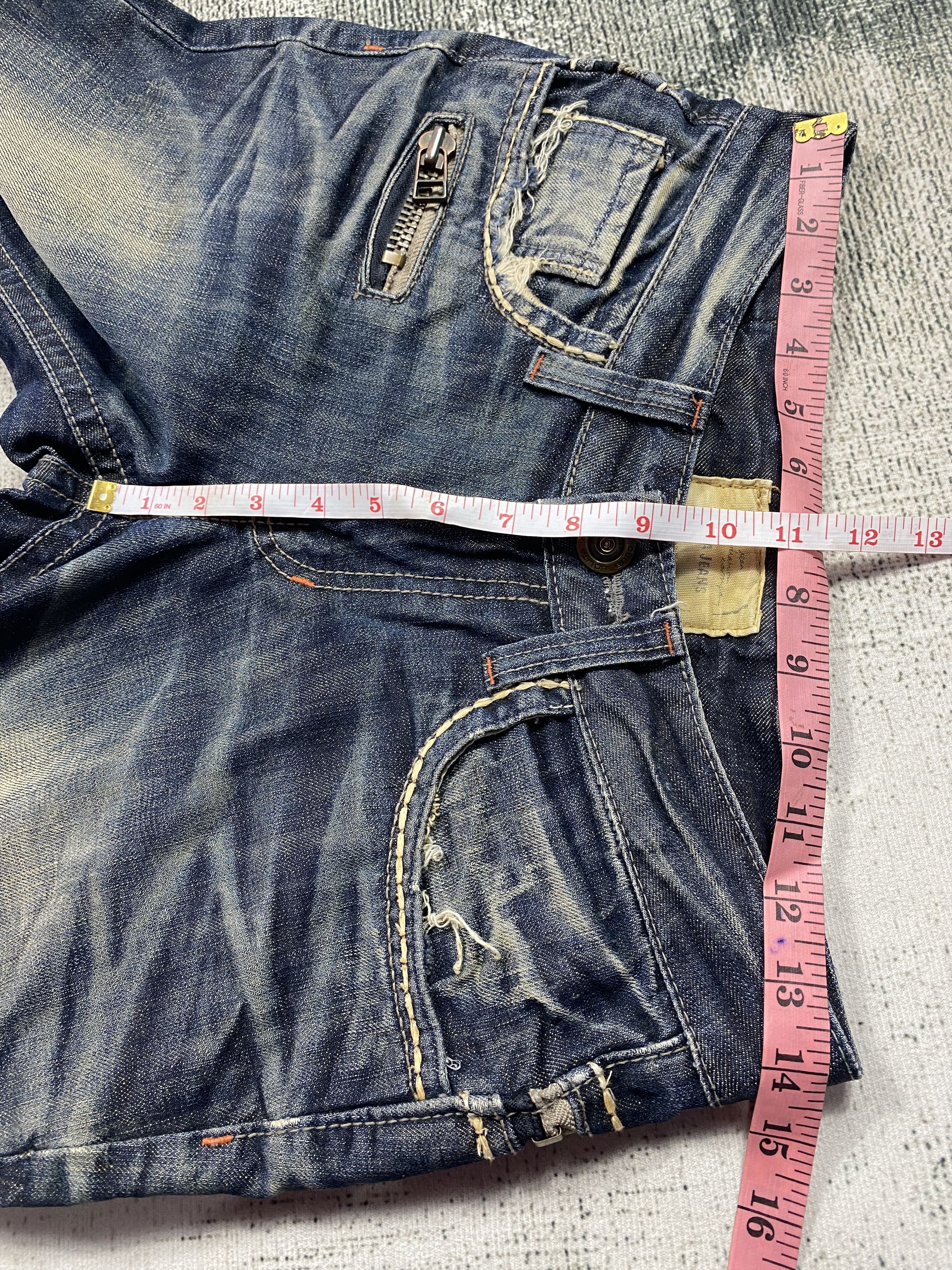 Vintage Lolita Low Rise Rusty Whiskers Exotic Distressed Denim Size US 28 / EU 44 - 14 Thumbnail