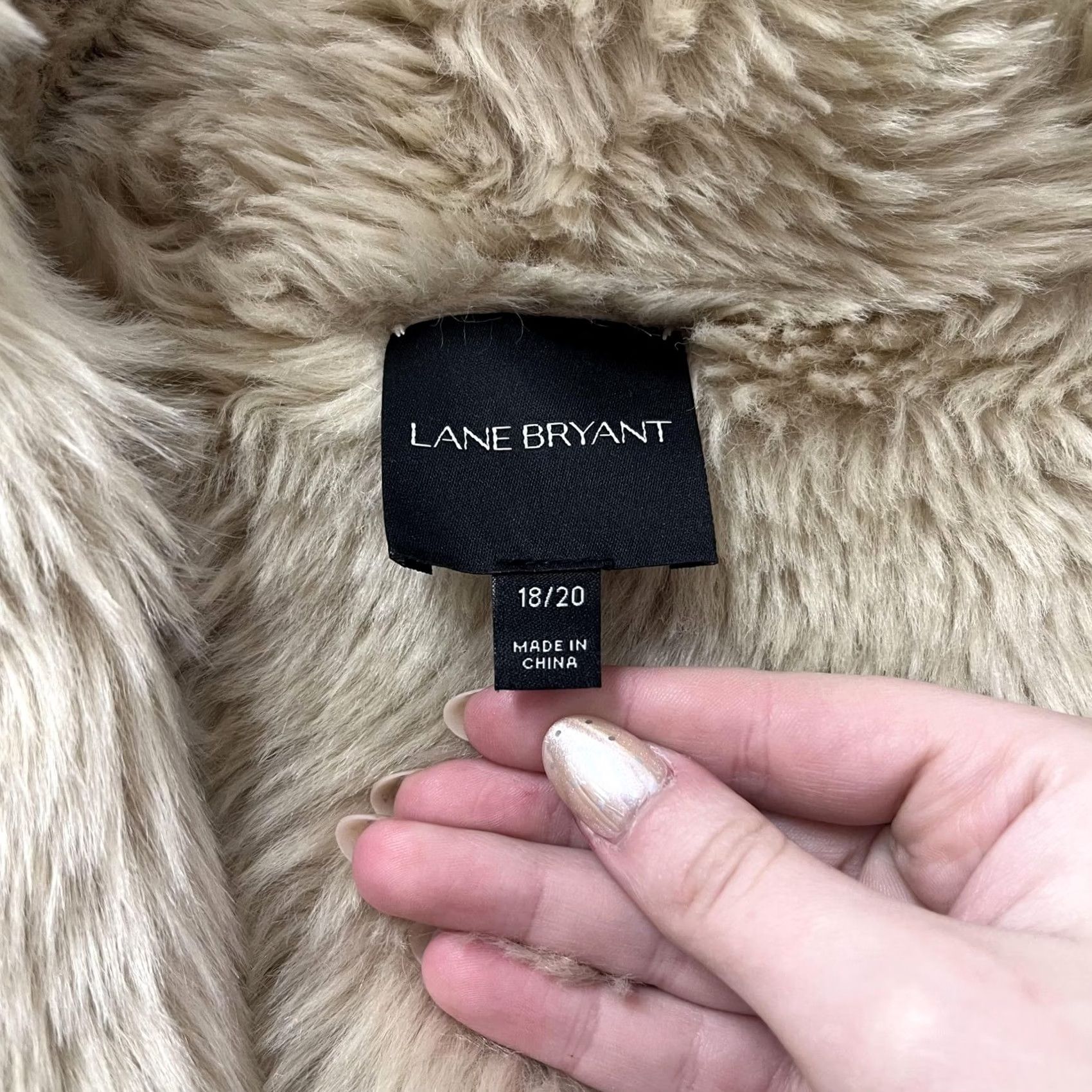 Vintage VINTAGE Lane Bryant Vest Womens 18/20 Beige Faux Suede Faux Fur Shearling Open Front Size XXL / US 16-18 / IT 52-54 - 4 Thumbnail