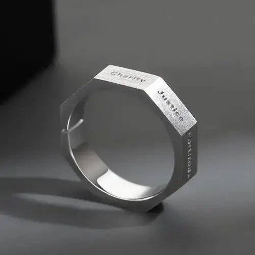 Vintage Human 7 Kinds of Virtue Unisex Rings Size ONE SIZE - 2 Thumbnail