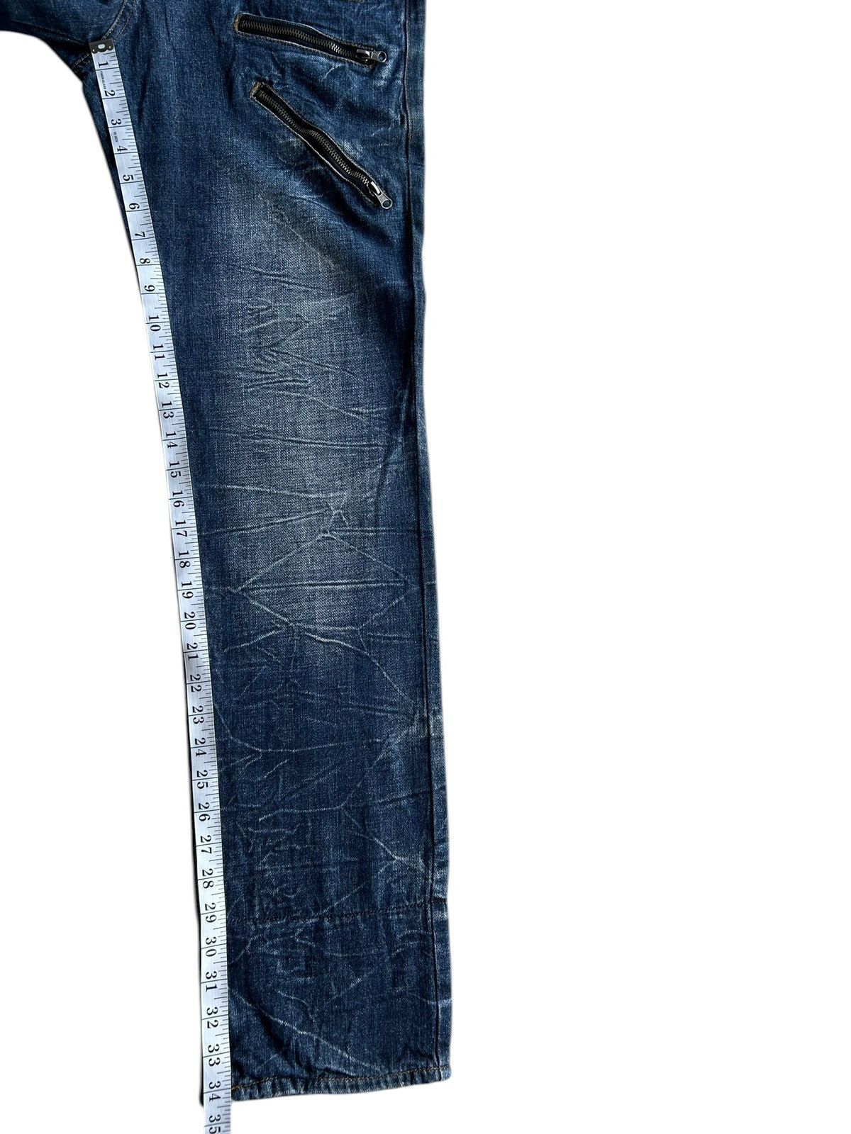 Kapital Nylaus Double Waist Japanese Punk Bondage Grunge Denim Jeans Size US 33 - 19 Thumbnail