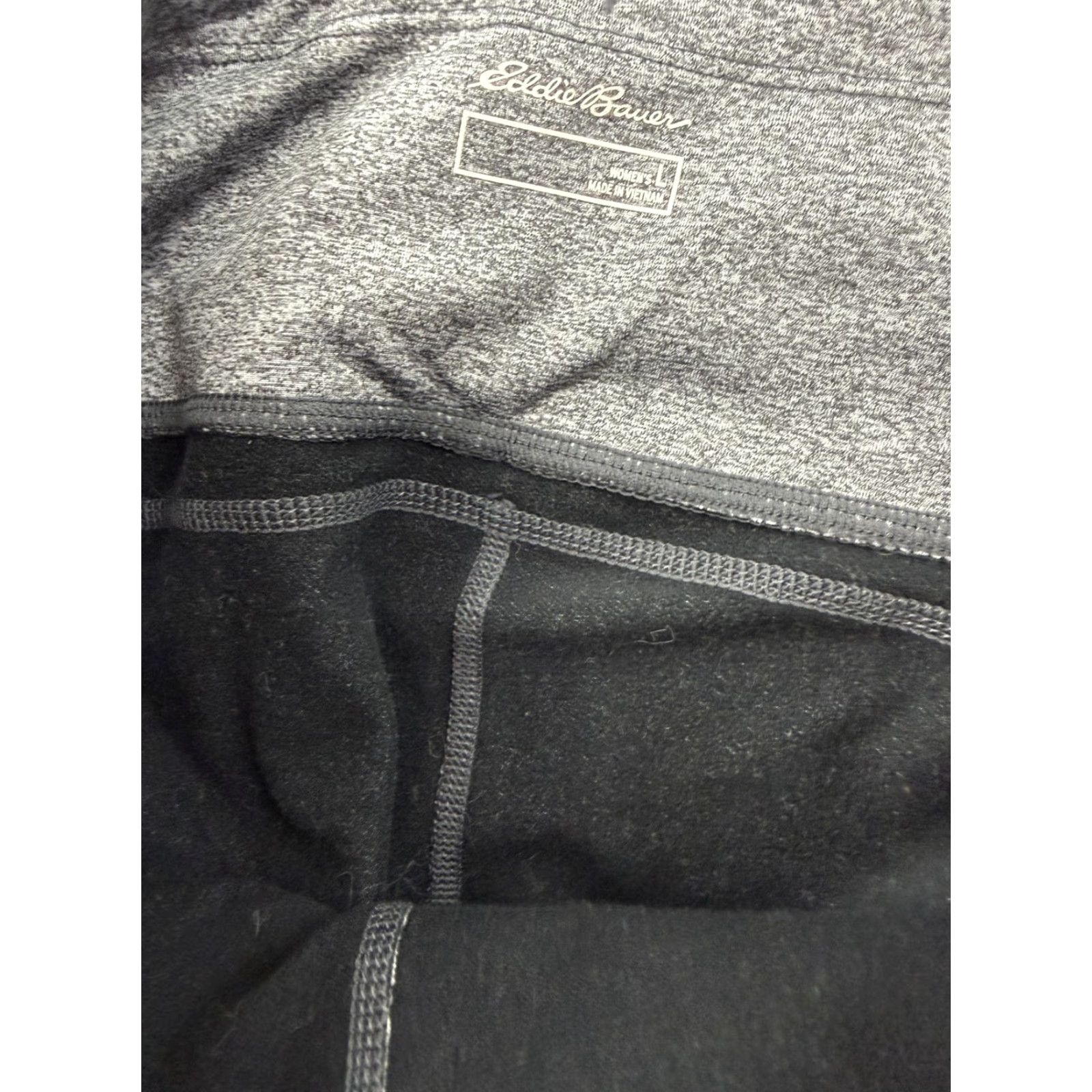Eddie Bauer VINTAGE Eddie Bauer Leggings Womens L Gray Fleece Lined Ankle Zip Pocket Hiking Size 36" / US 14 / IT 50 - 5 Thumbnail