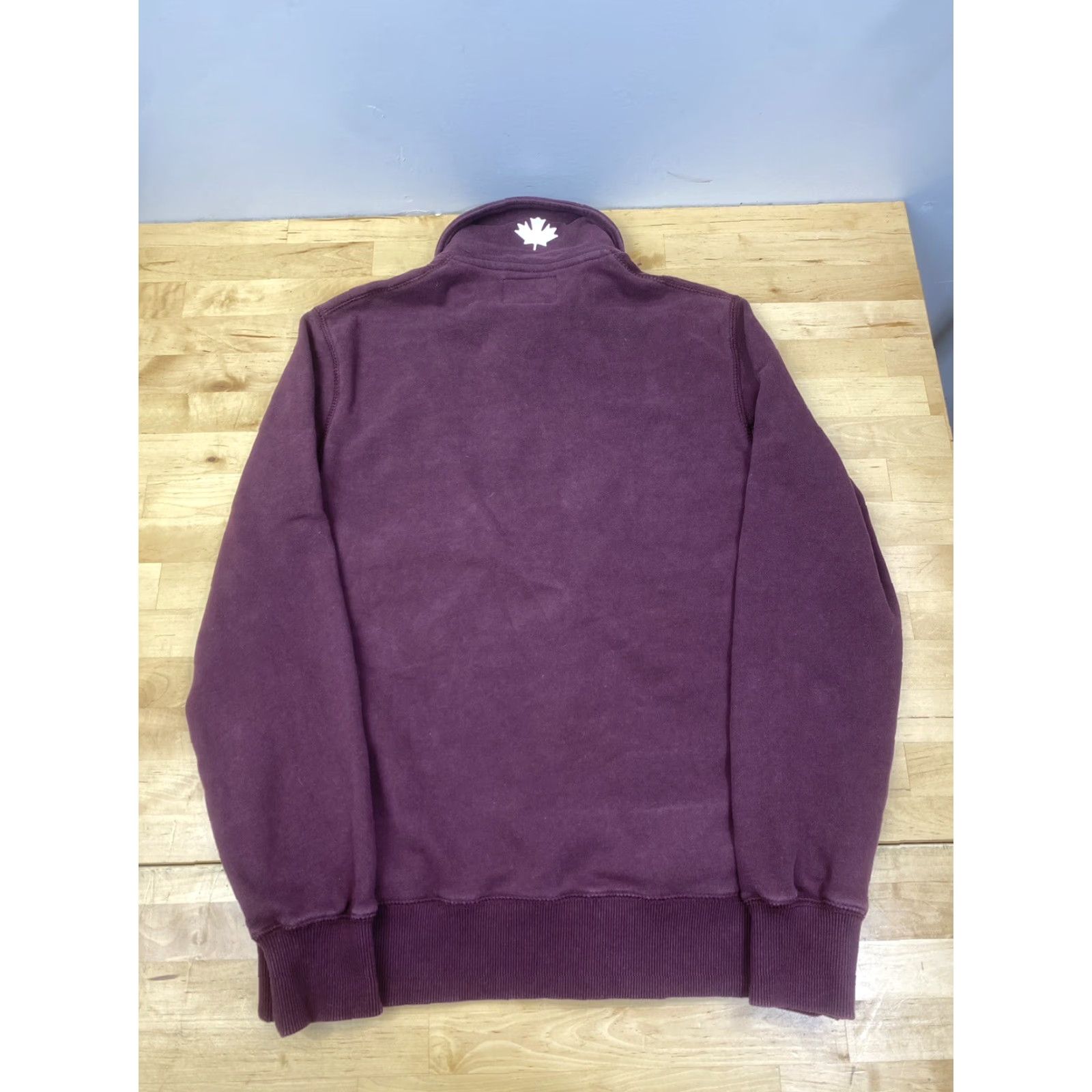 Roots Roots Canada Pullover 1/4 Zip Mens Small Maroon Casual Logo #8025 Size US S / EU 44-46 / 1 - 2 Thumbnail