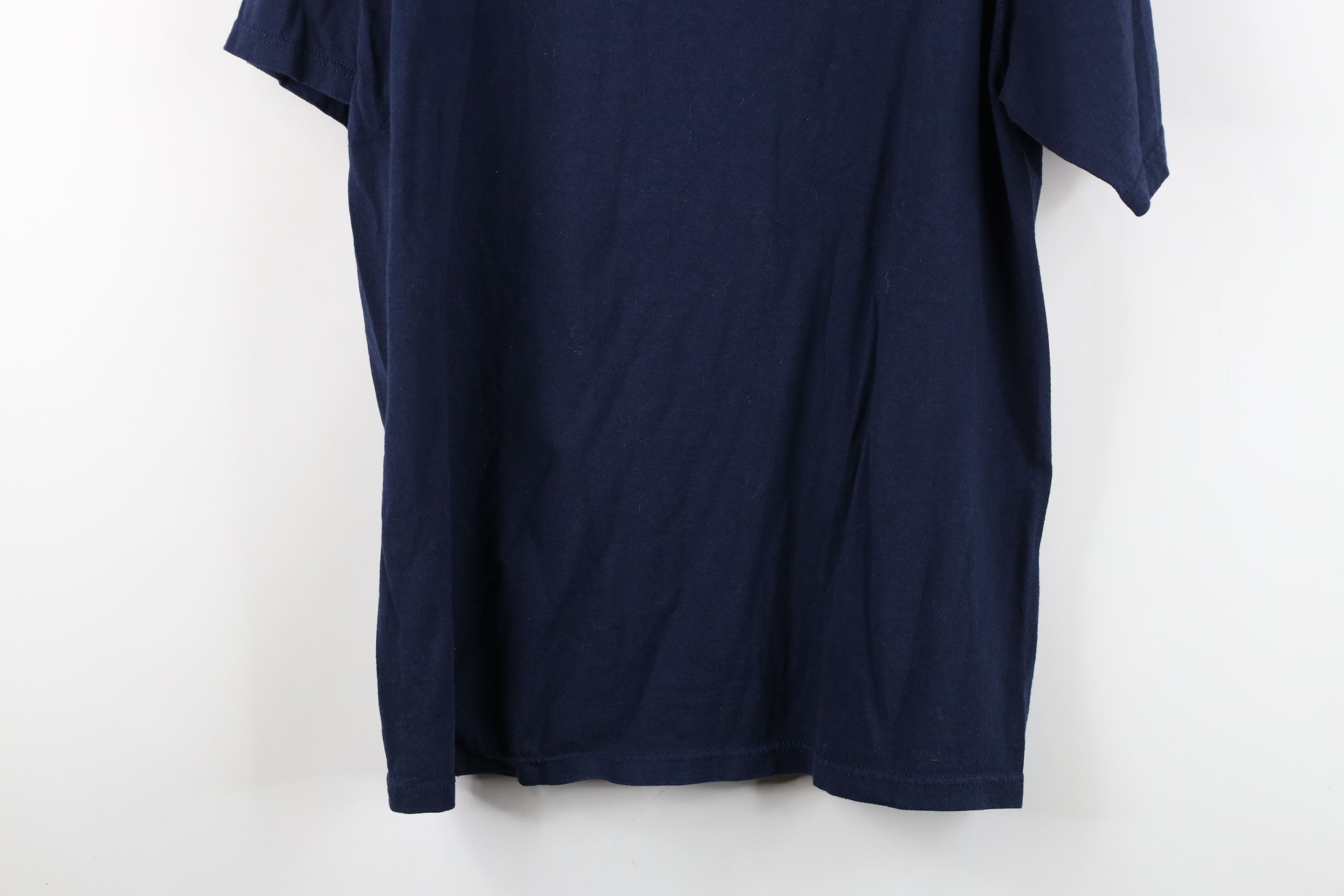 Vintage Vintage 90s Streetwear Heavyweight Cotton T-Shirt Navy Blue Size US L / EU 52-54 / 3 - 14 Thumbnail