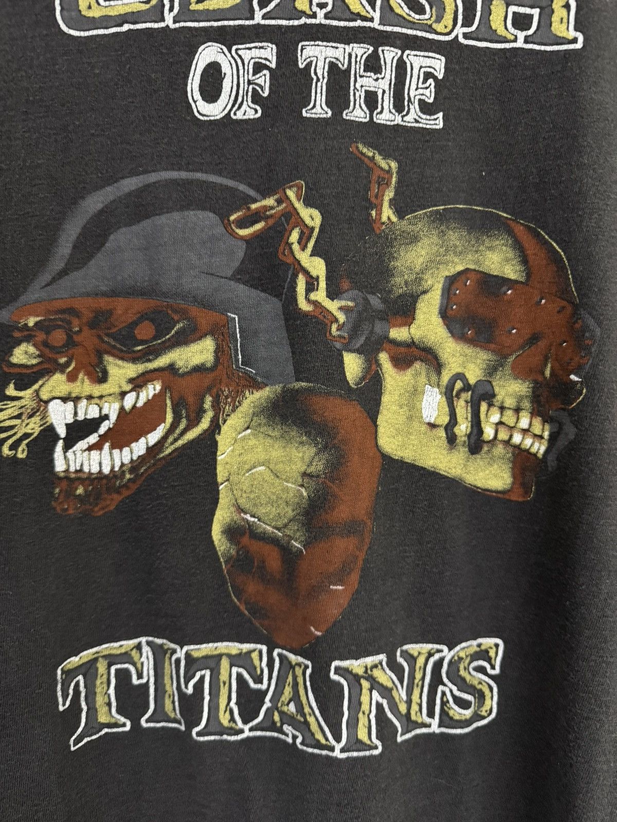 Band Tees Vintage 1990s Clash Of The Titans Slayer Megadeath Testament Size US L / EU 52-54 / 3 - 3 Thumbnail