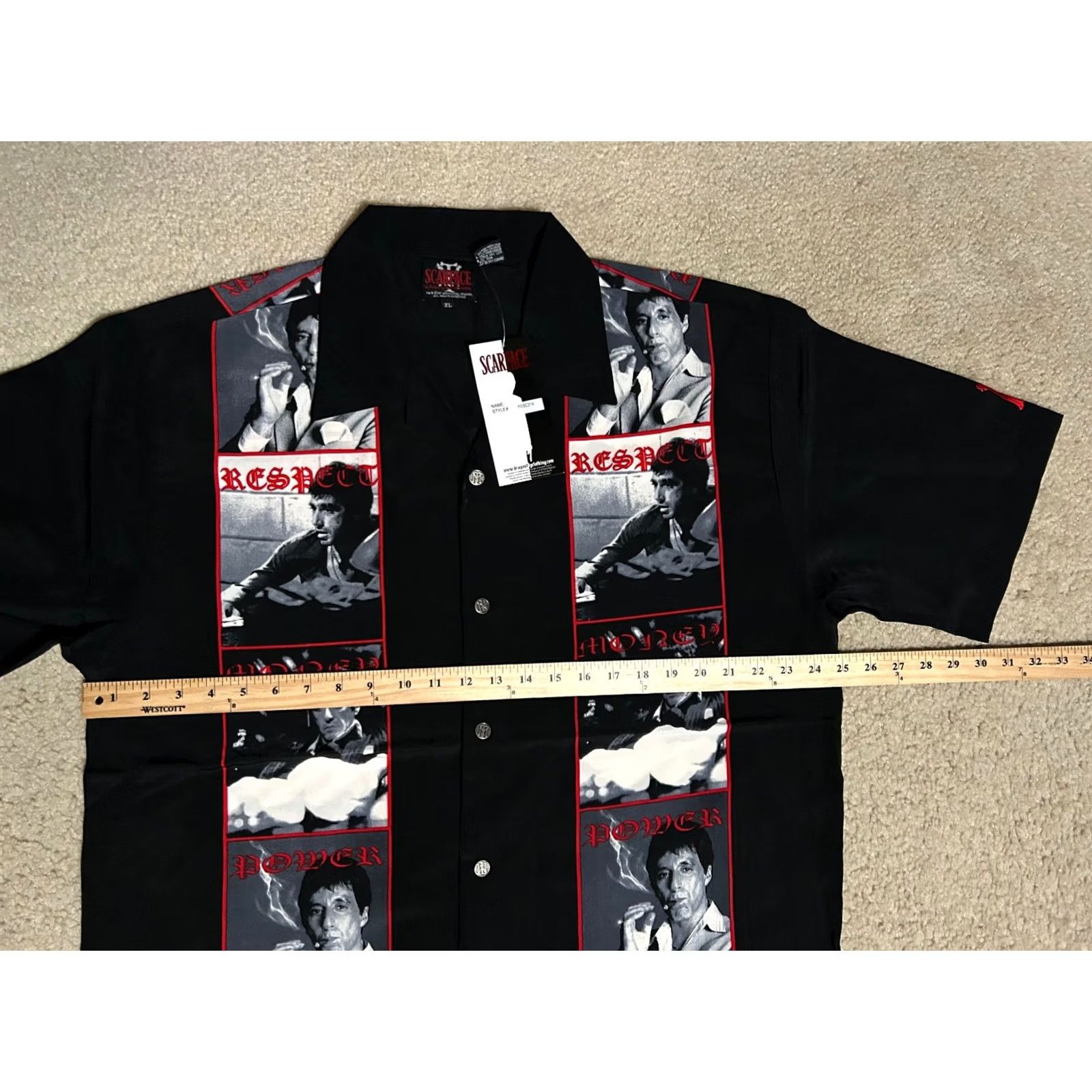 Dragonfly Scarface Al Pacino Button Up Shirt 1XL Men's, Men's — image 2 of 6